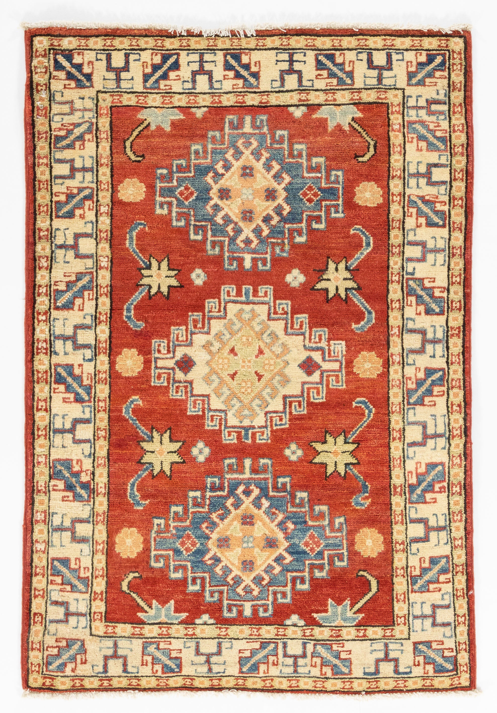 New Pakistani Kazak Rug <br> 2'9 x 4'2