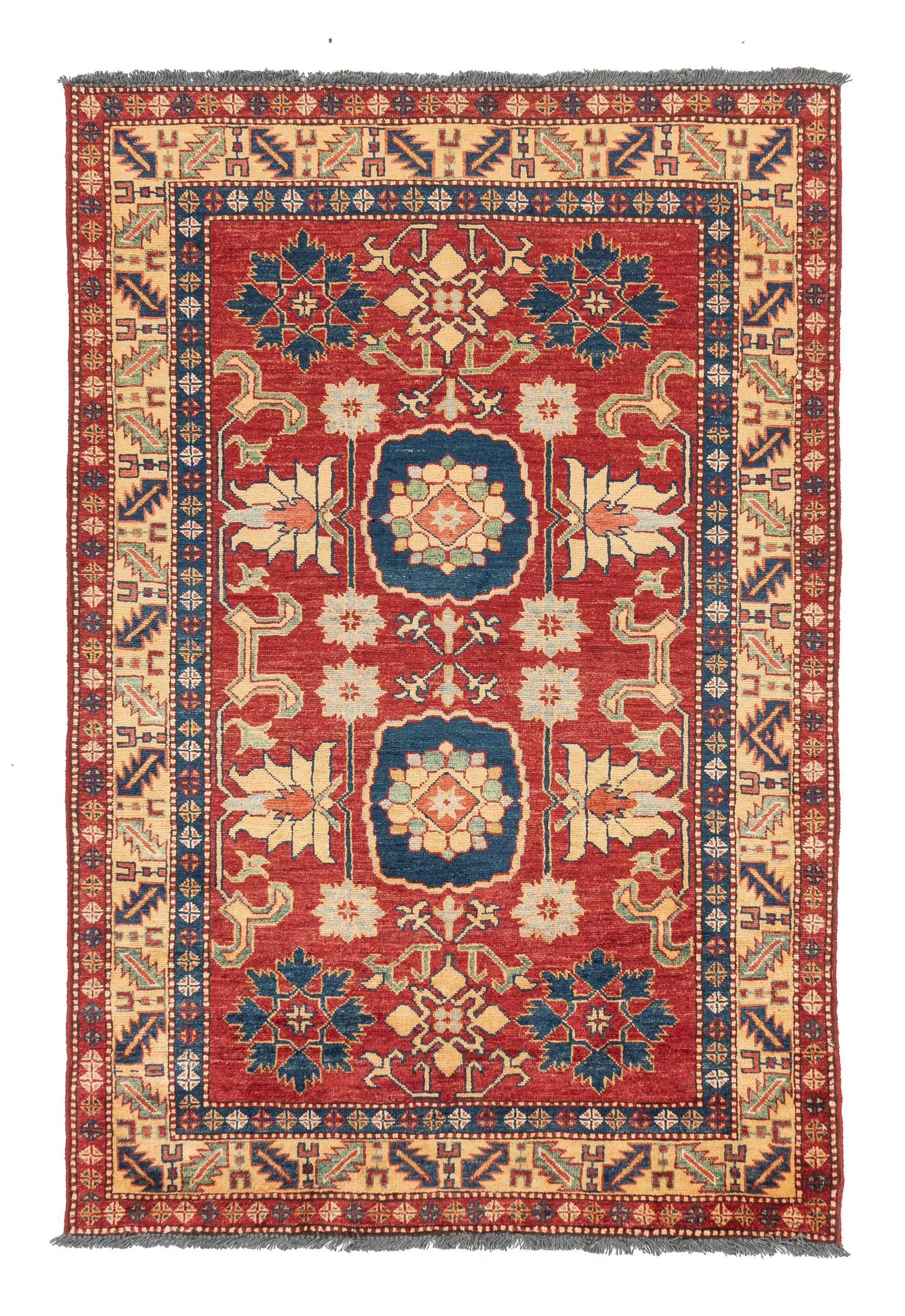 New Pakistani Kazak Rug <br> 3'10 x 5'9