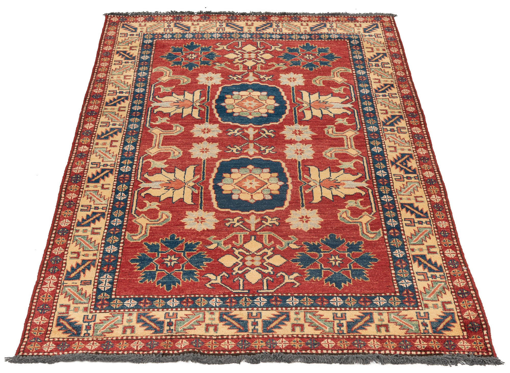 New Pakistani Kazak Rug <br> 3'10 x 5'9