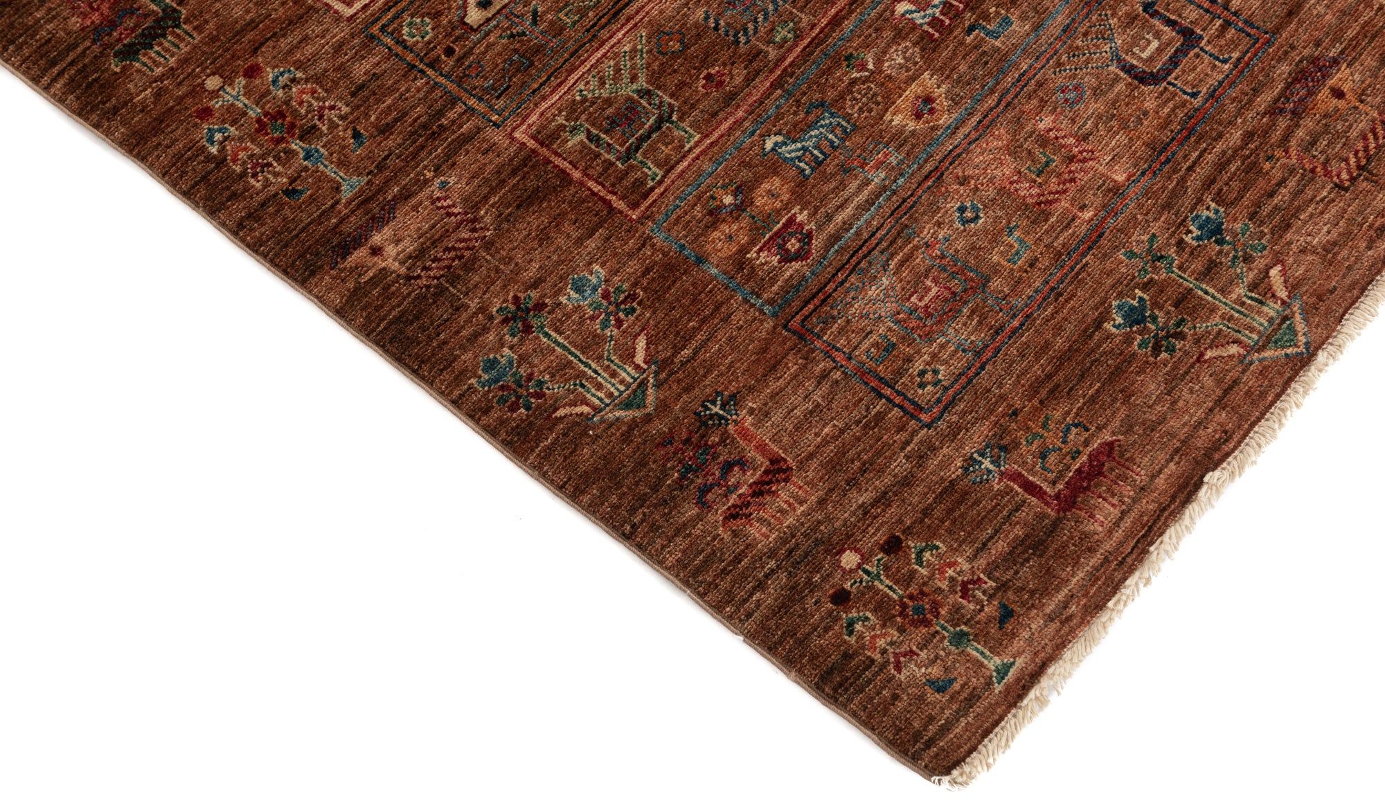 Pakistani Khoy Brown Tribal Pictorial Runner <br> 2'9 x 10'3