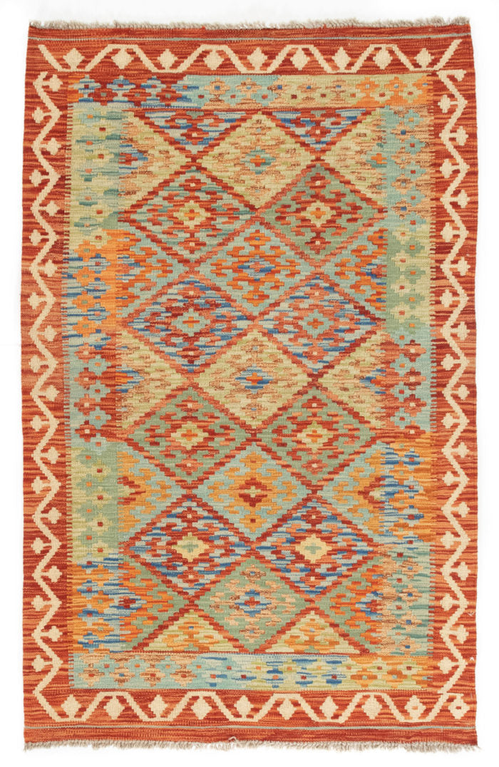 Pakistani Kilim Area Rug <br> 3'4 × 5'3