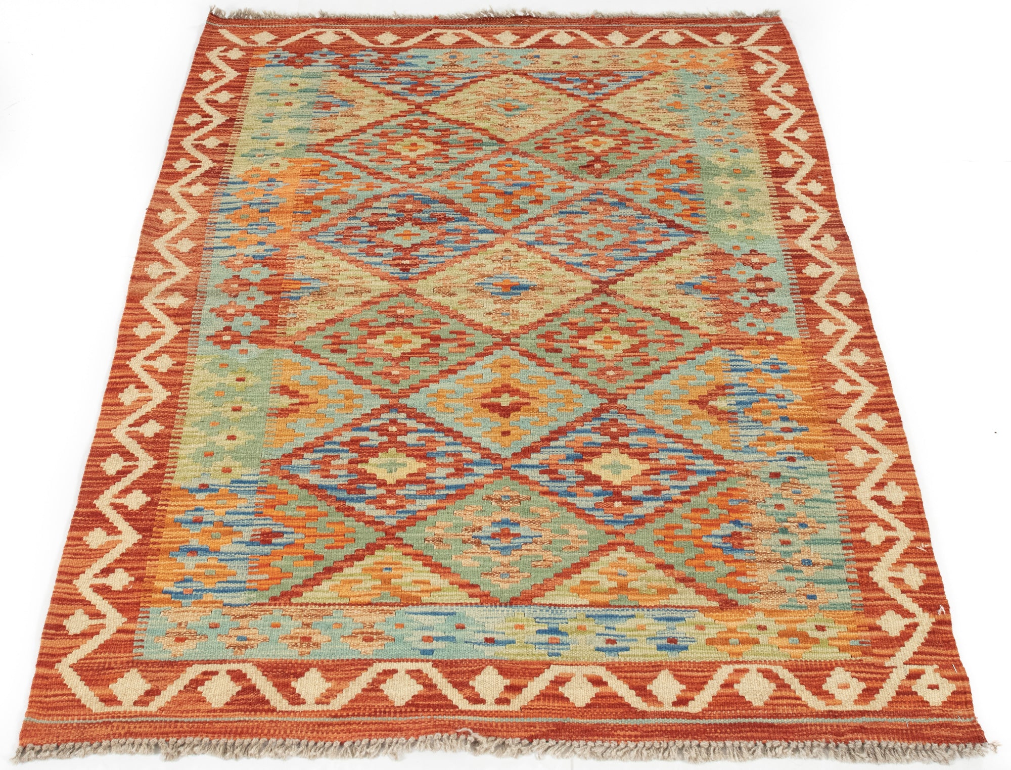 Pakistani Kilim Area Rug <br> 3'4 × 5'3