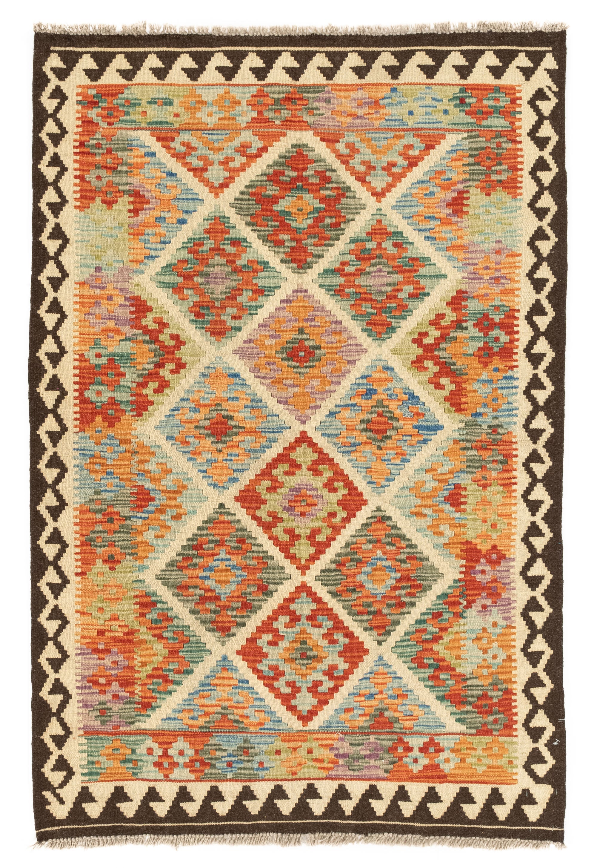 Pakistani Kilim Rug <br> 3'6 × 5'2