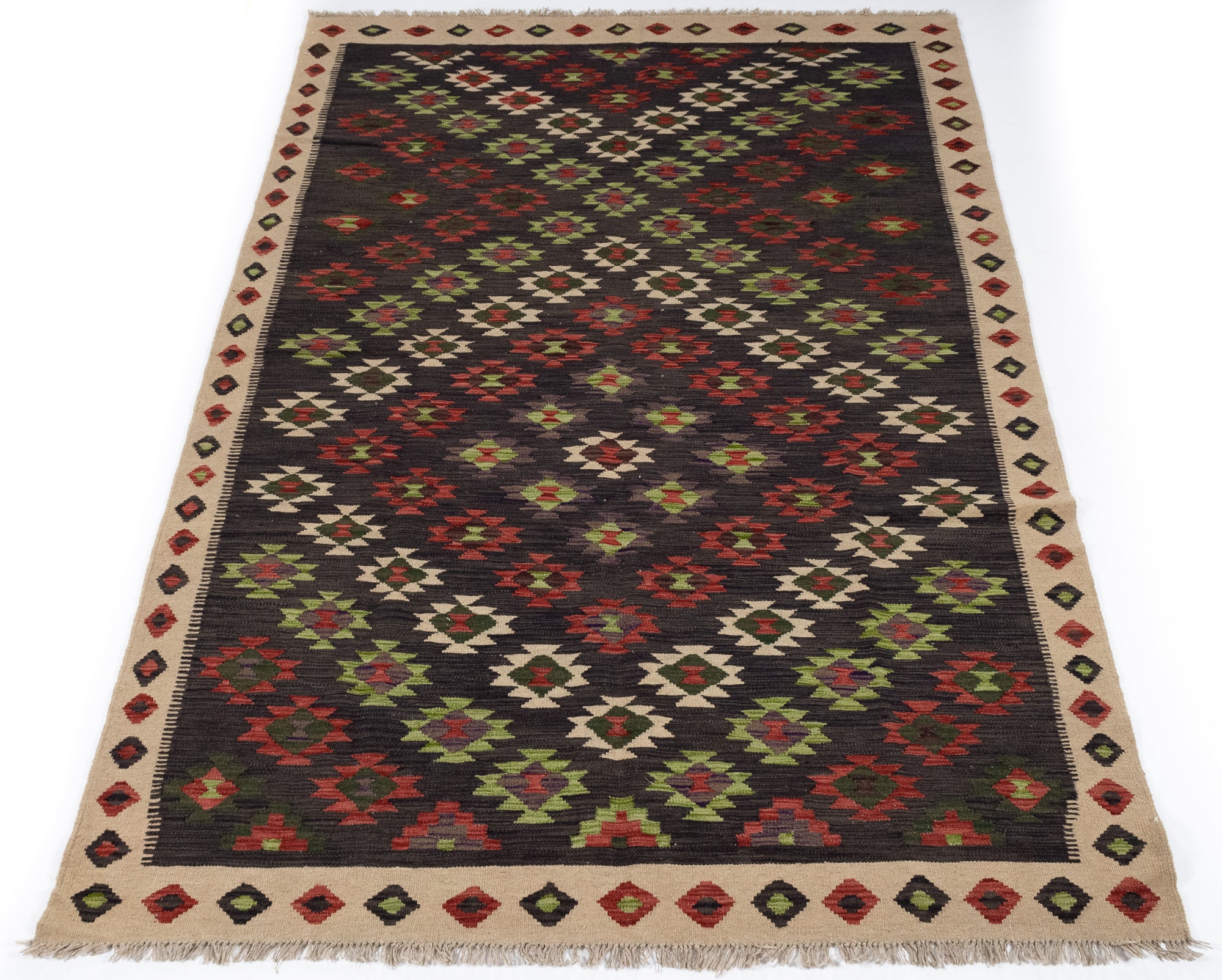 New Pakistani Kilim Rug <br> 6' 0 x 9' 6