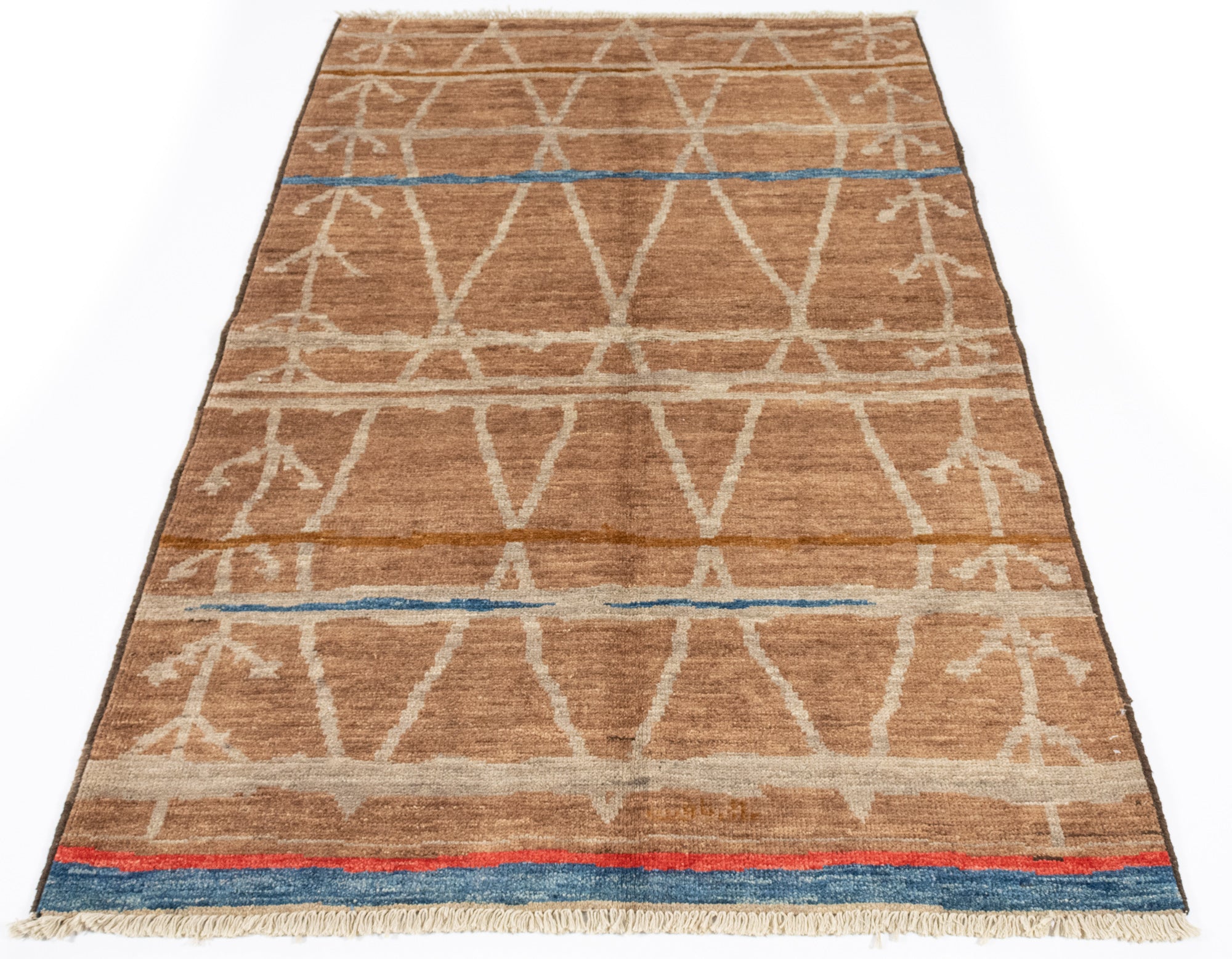 New Pakistani Moroccan Rug <br> 5' 3 x 8' 2