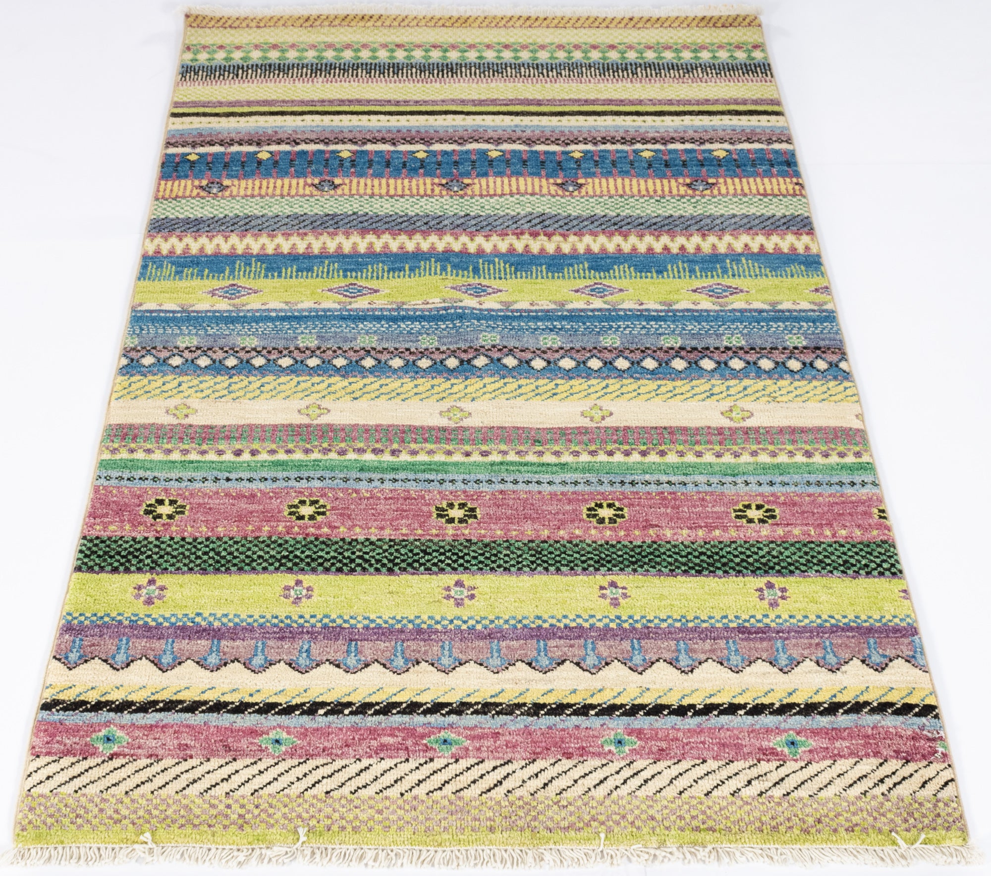 New Pakistani Tribal Design Rug <br> 3' 3 x 5' 2