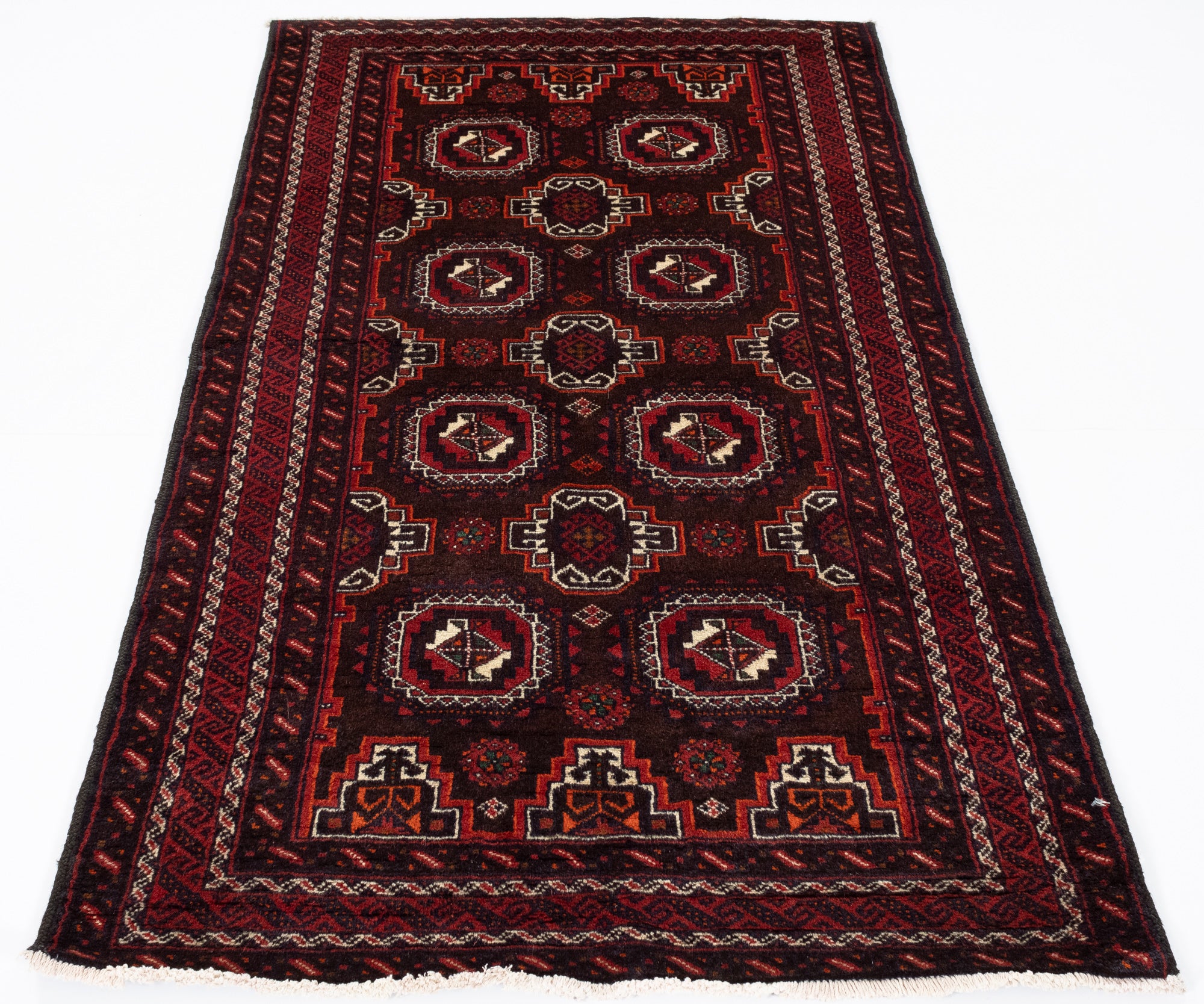 New Persian Balouch Rug <br> 3' 5 x 6' 3