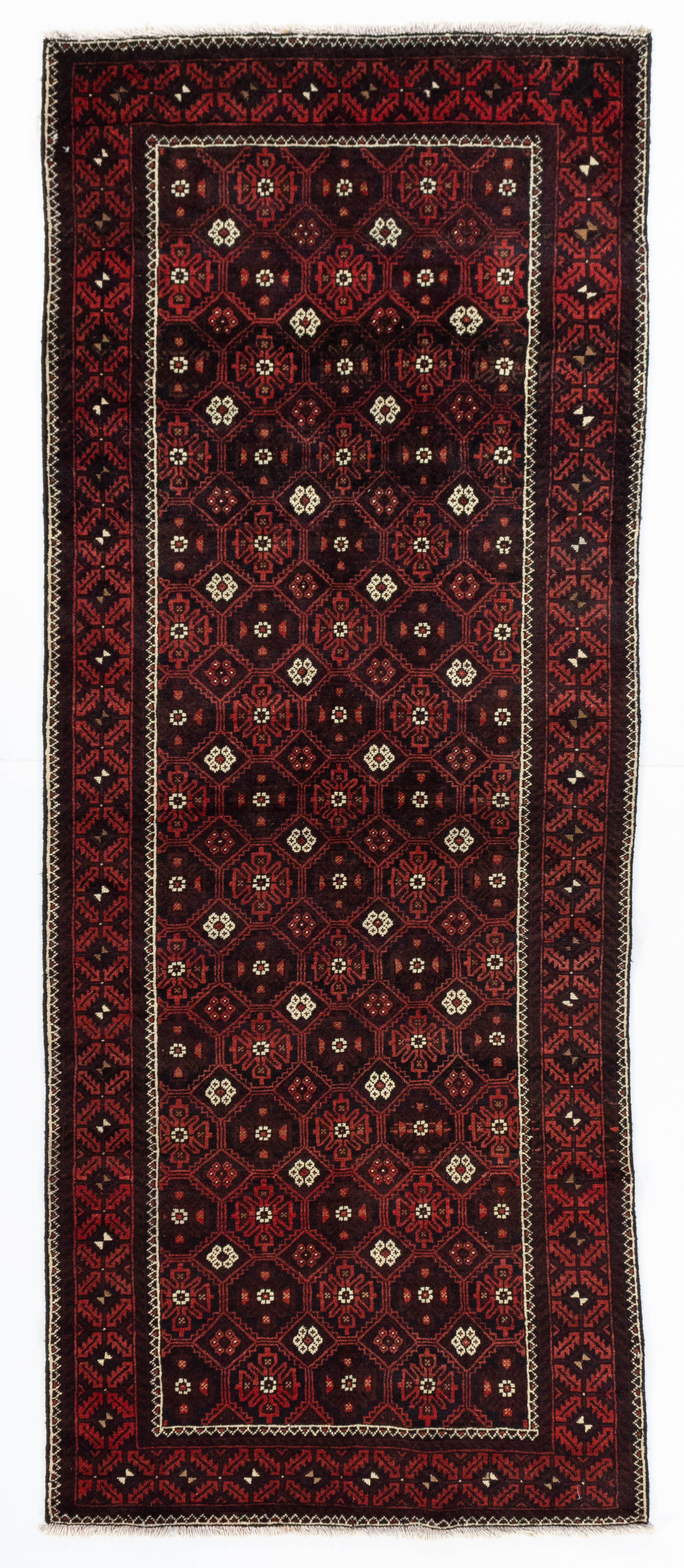 New Persian Balouch Rug <br> 3' 10 x 9' 5