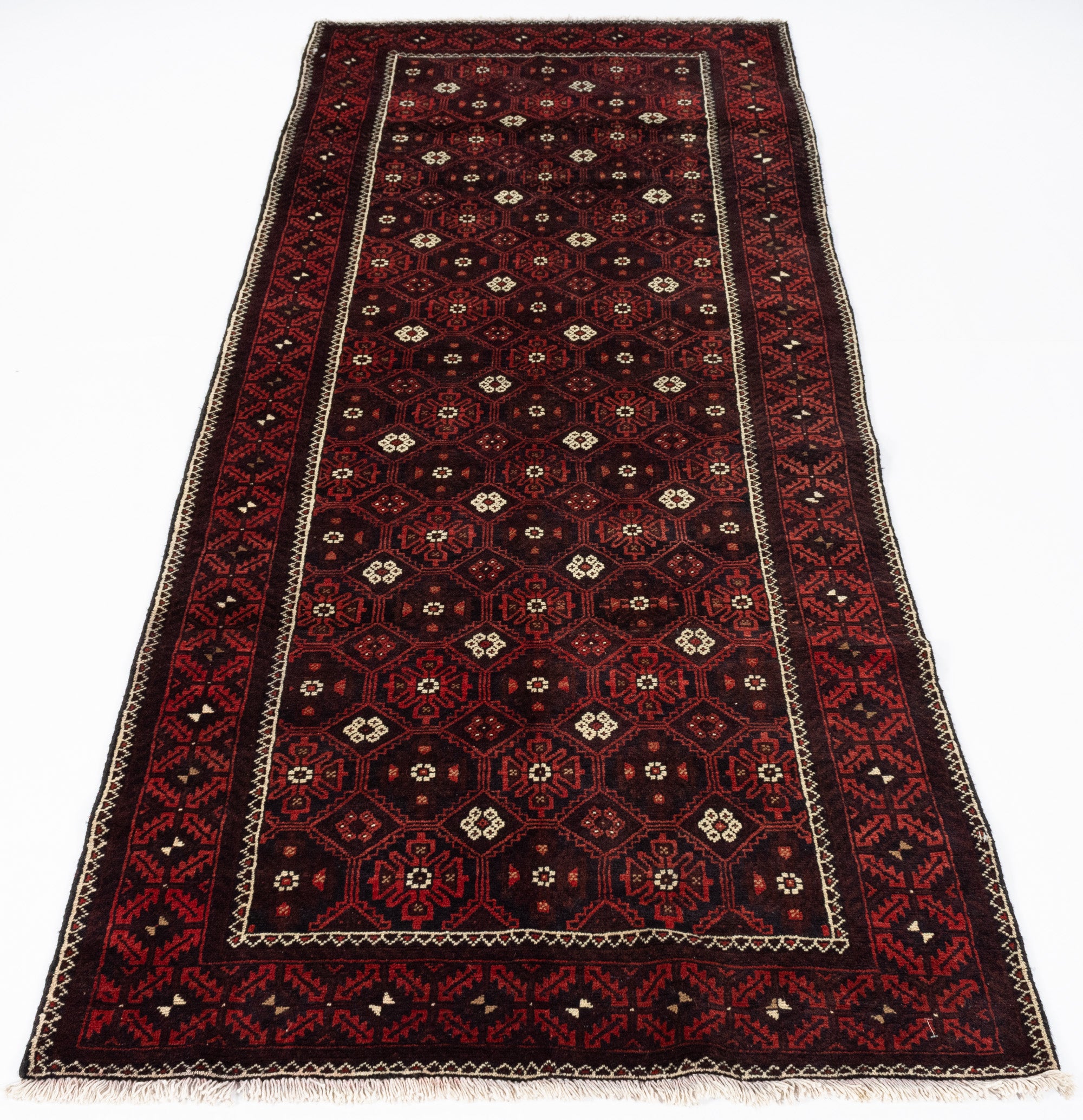 New Persian Balouch Rug <br> 3' 10 x 9' 5