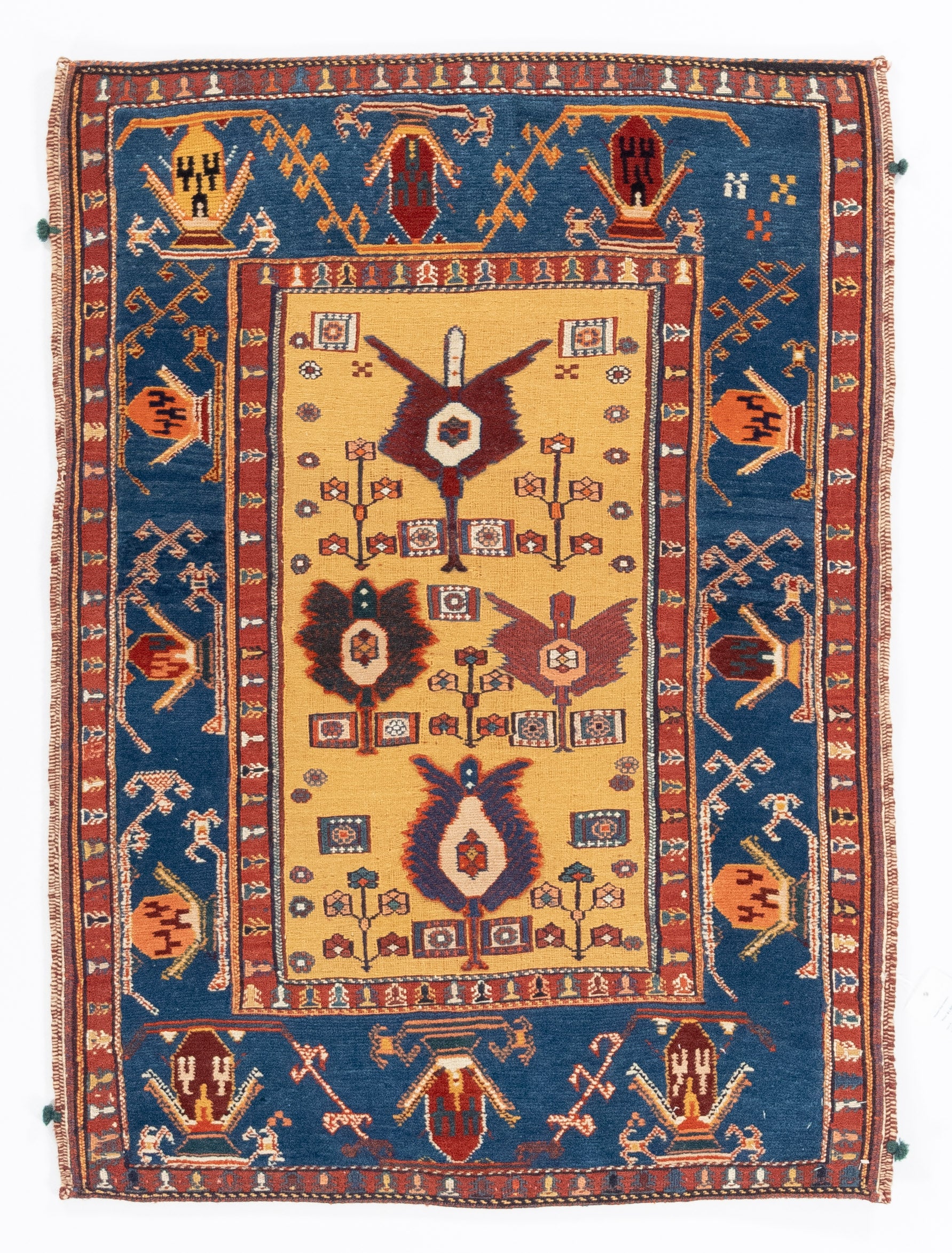 New Persian Gabbeh Rug <br> 3'4 x 4'8