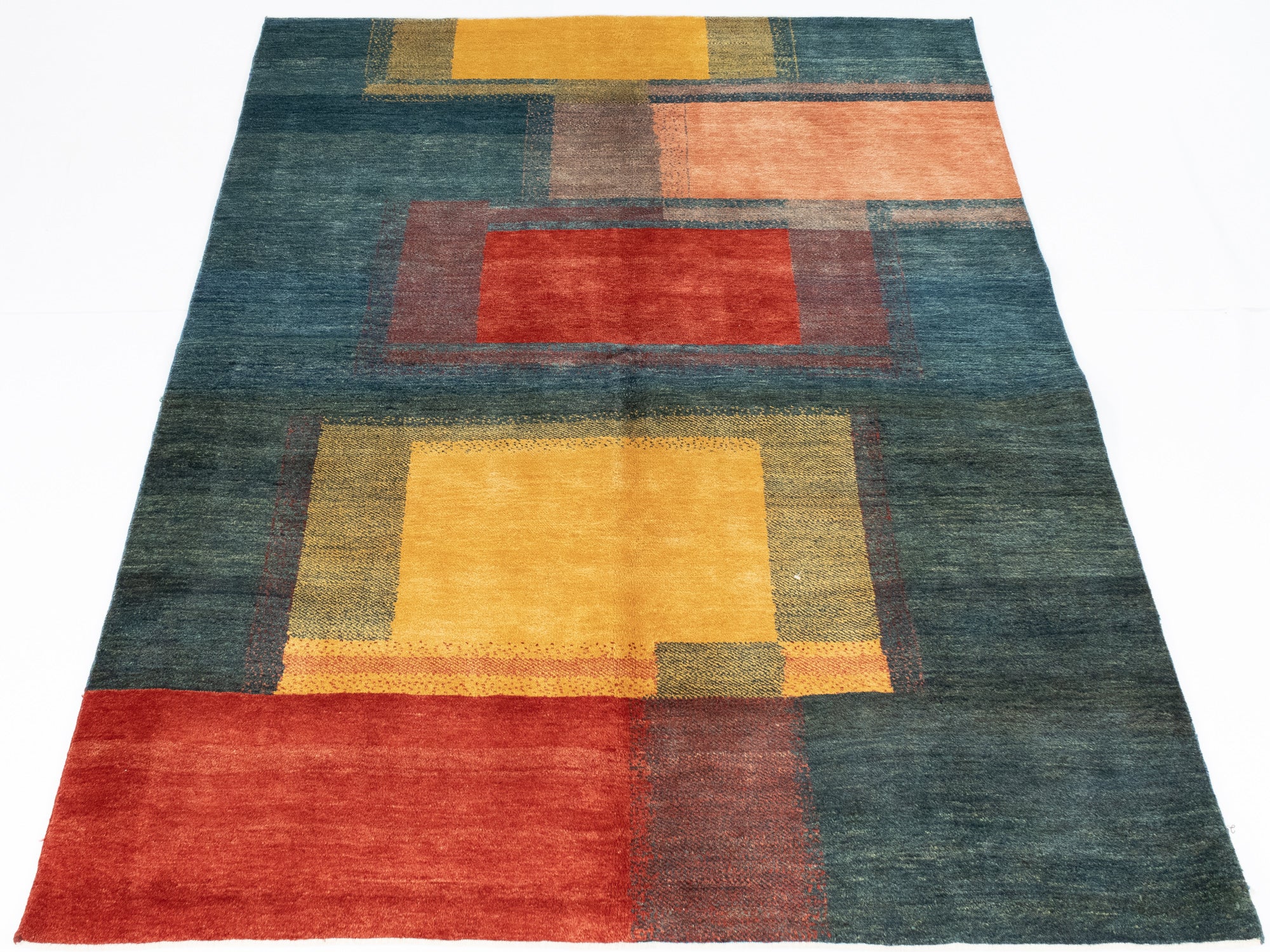 New Persian Gabbeh Rug <br> 5'6 x 8'0