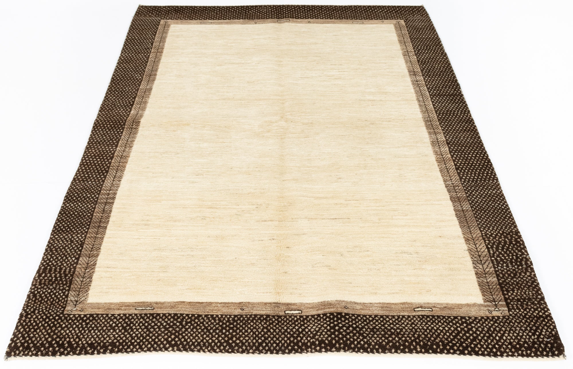 New Persian Gabbeh Rug <br> 4'9 x 6'8