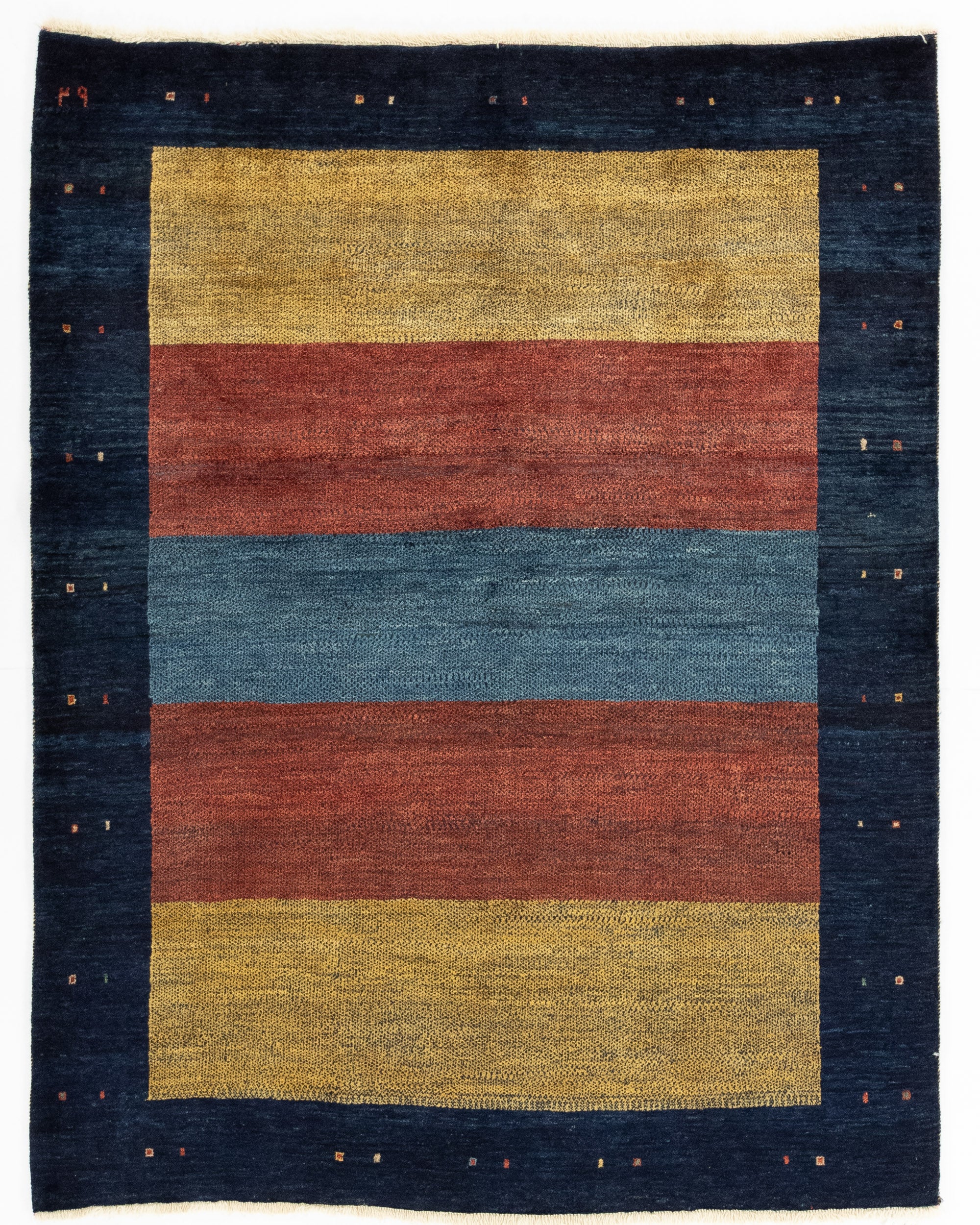 New Persian Gabbeh Rug <br> 4'10 x 6'3