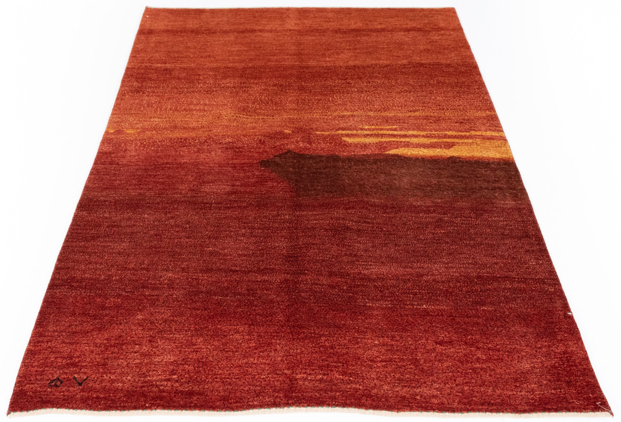 New Persian Gabbeh Rug <br> 4'8 x 6'10