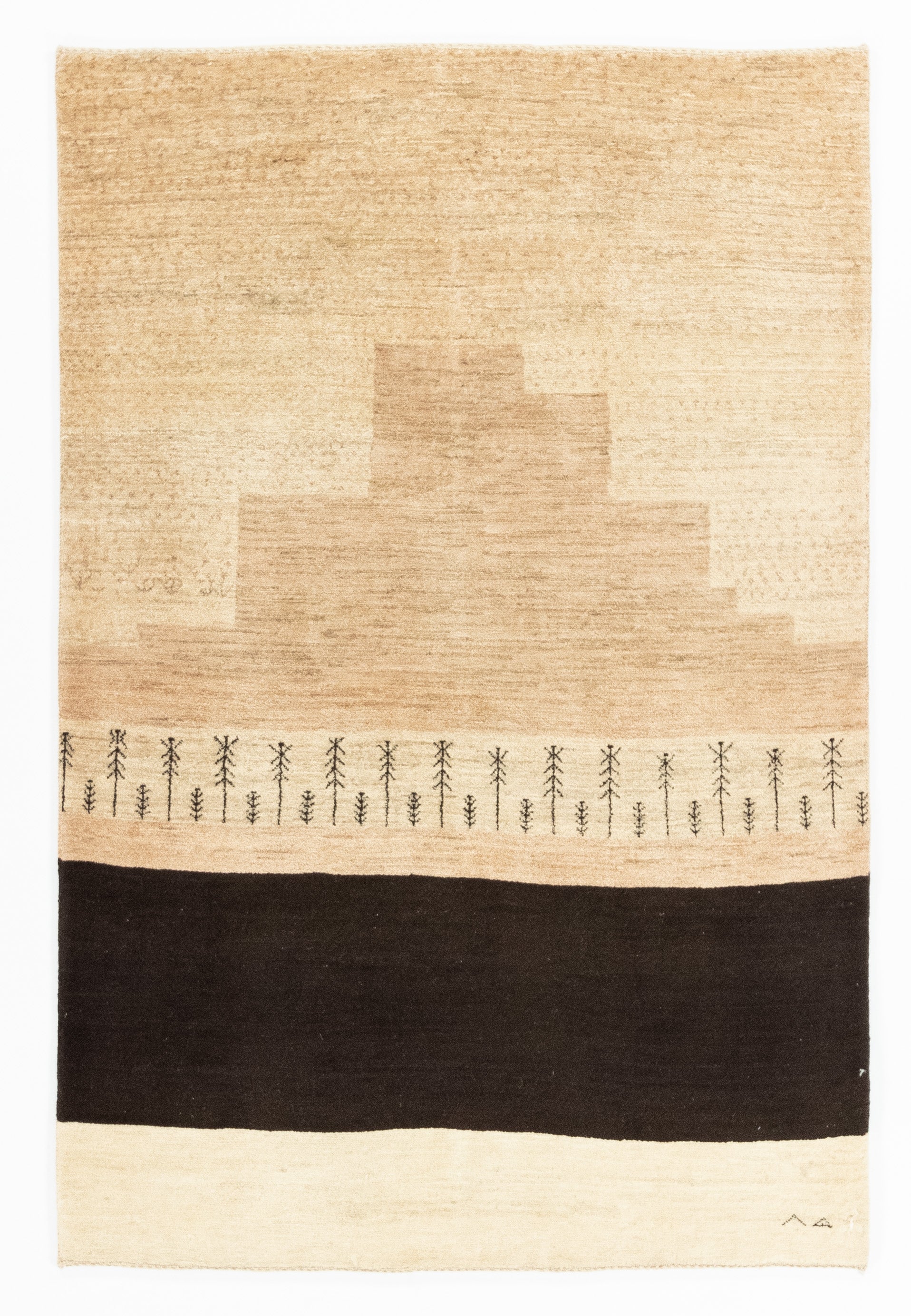 New Persian Gabbeh Rug <br> 3'10 x 5'9