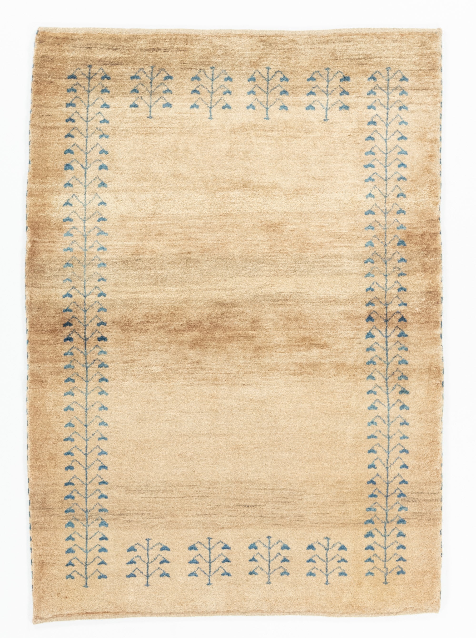 New Persian Gabbeh Rug  <br> 3'11 x 5'6