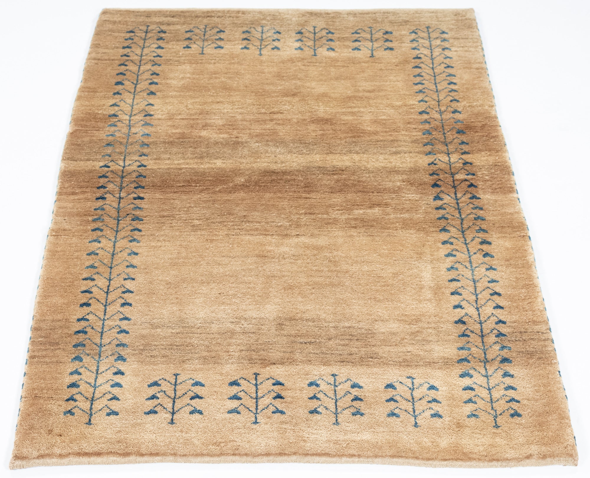 New Persian Gabbeh Rug  <br> 3'11 x 5'6