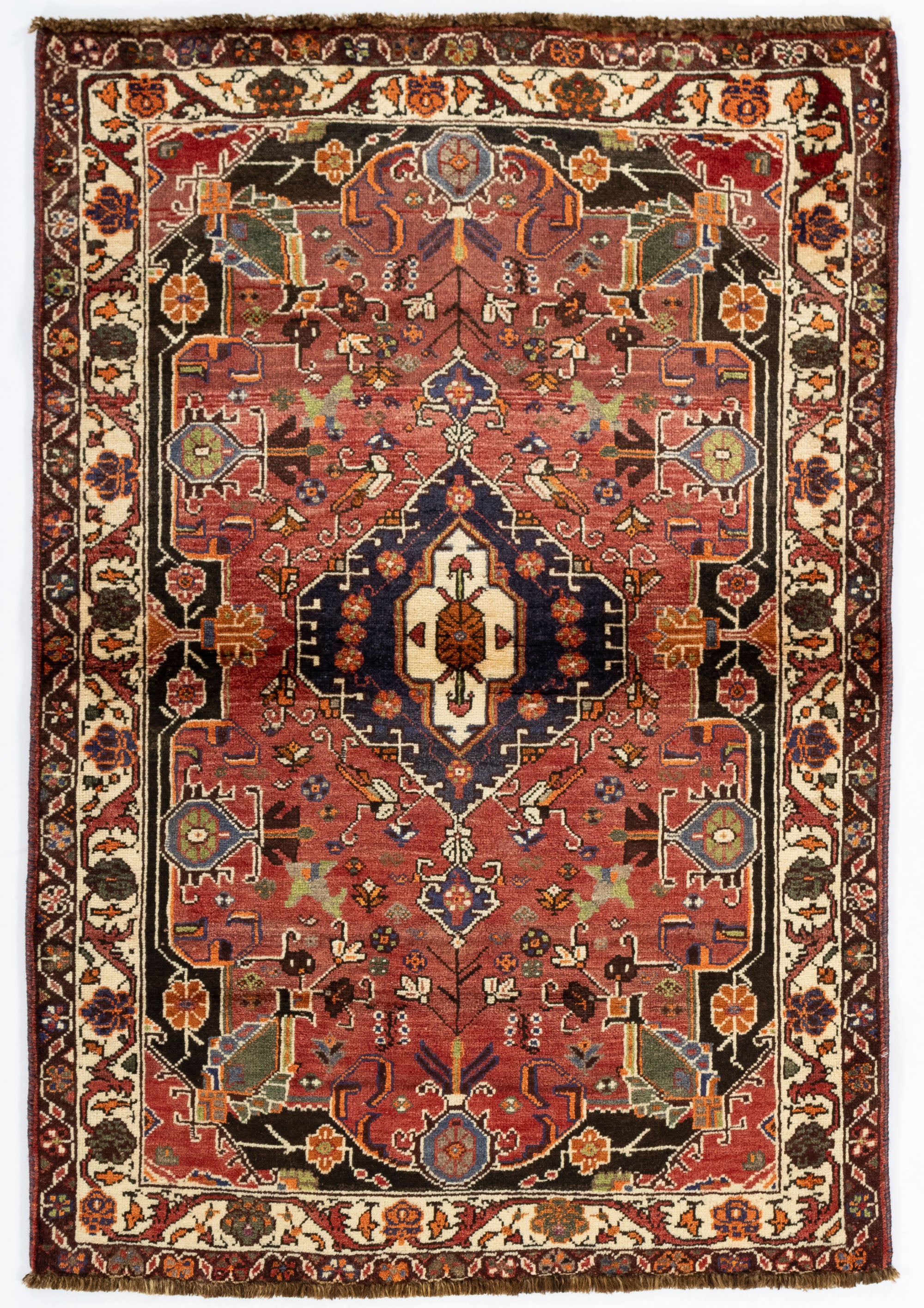 New Persian Gabbeh Qashqai-design Rug <br> 3'5 x 5'0