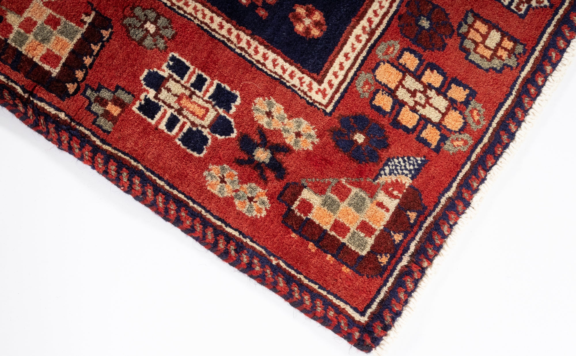 New Persian Gabbeh Qashqai-design Rug <br> 3'9 x 5'2