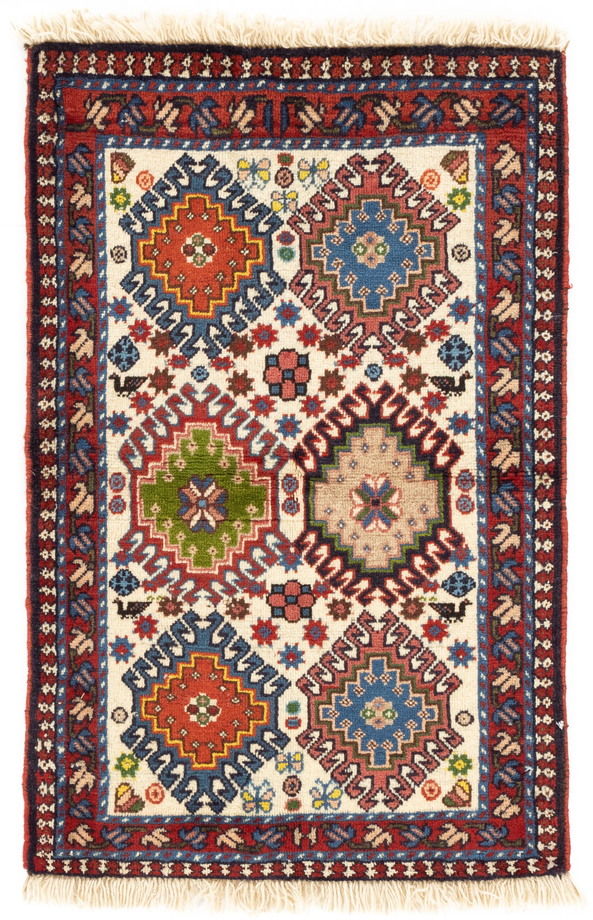 New Persian Yalameh Rug <br> 2' 0 x 3' 3