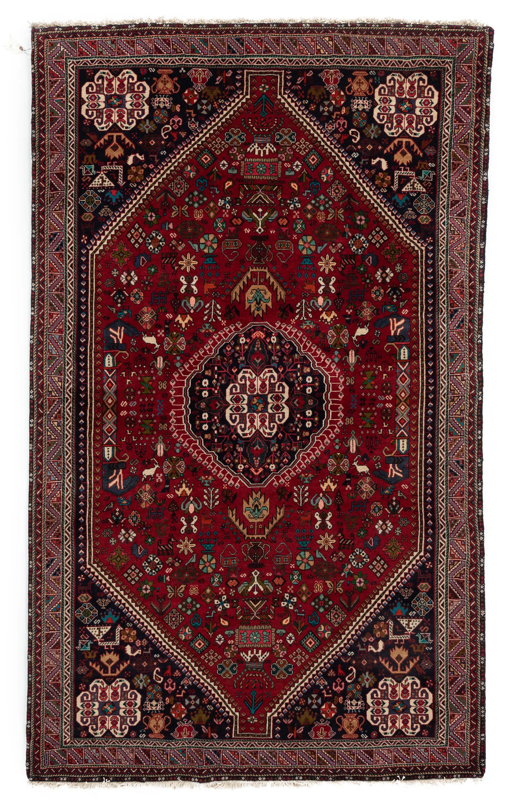 Persian Qashqa'i Traditional Rug <br> 5’1 x 8’5