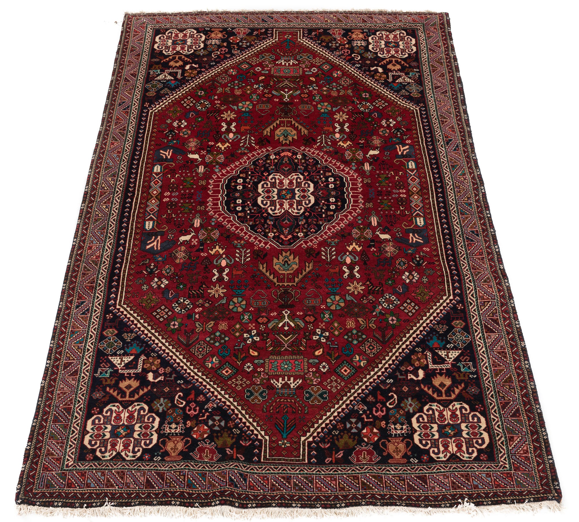 Persian Qashqa'i Traditional Rug <br> 5’1 x 8’5