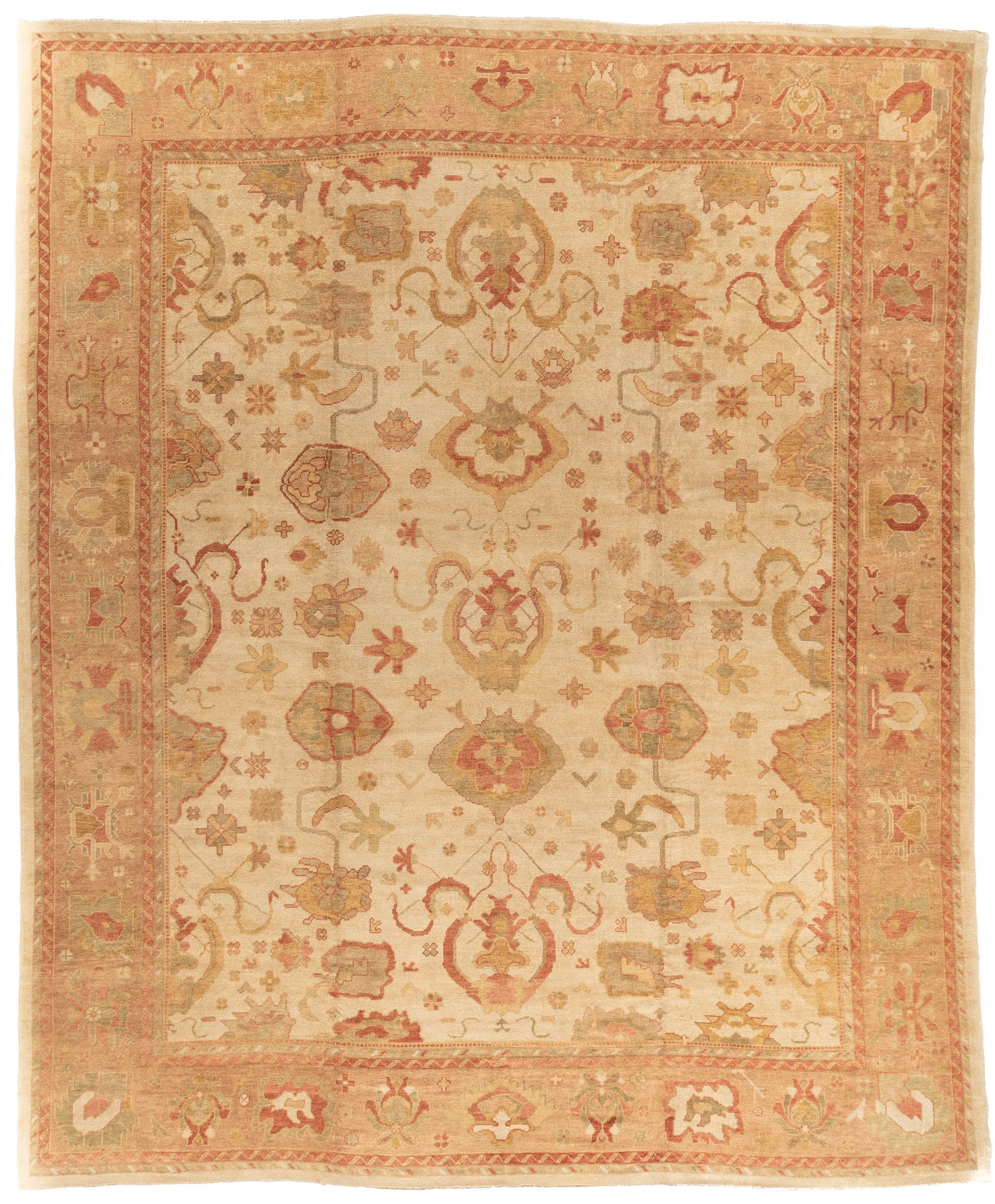 New Turkish Oushak Rug <br> 13'6 x 16'2