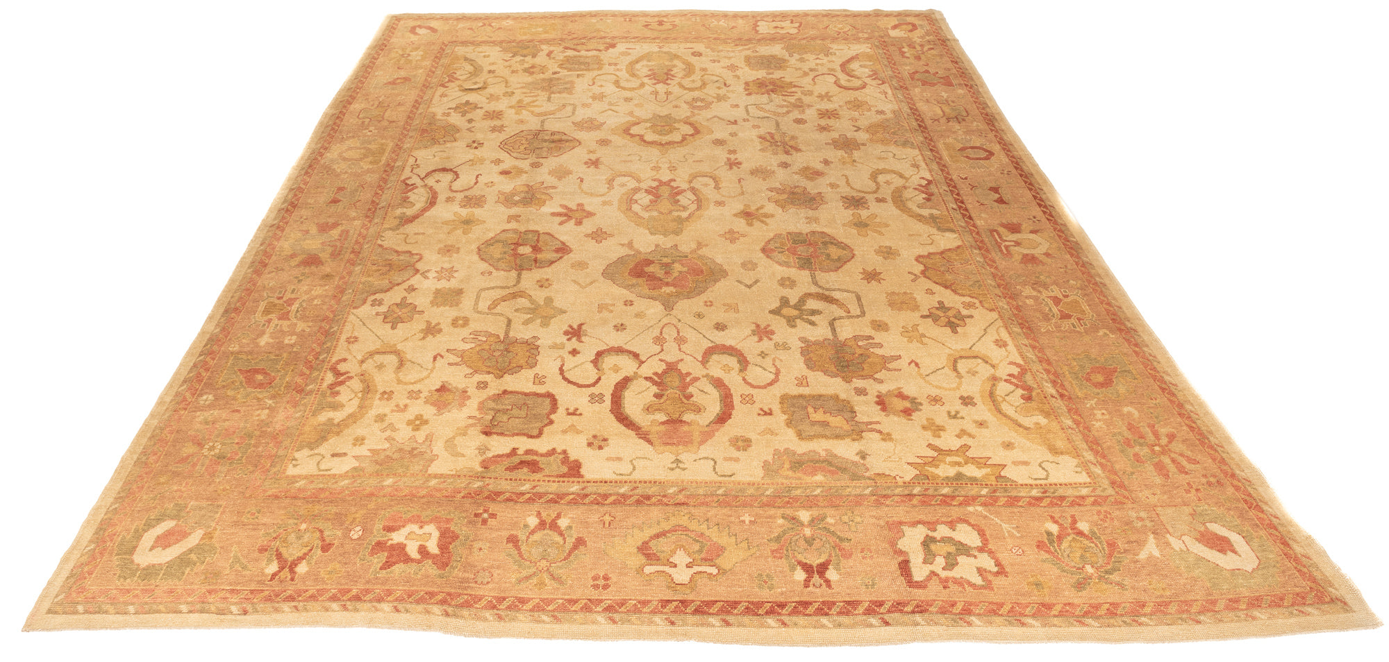 New Turkish Oushak Rug <br> 13'6 x 16'2