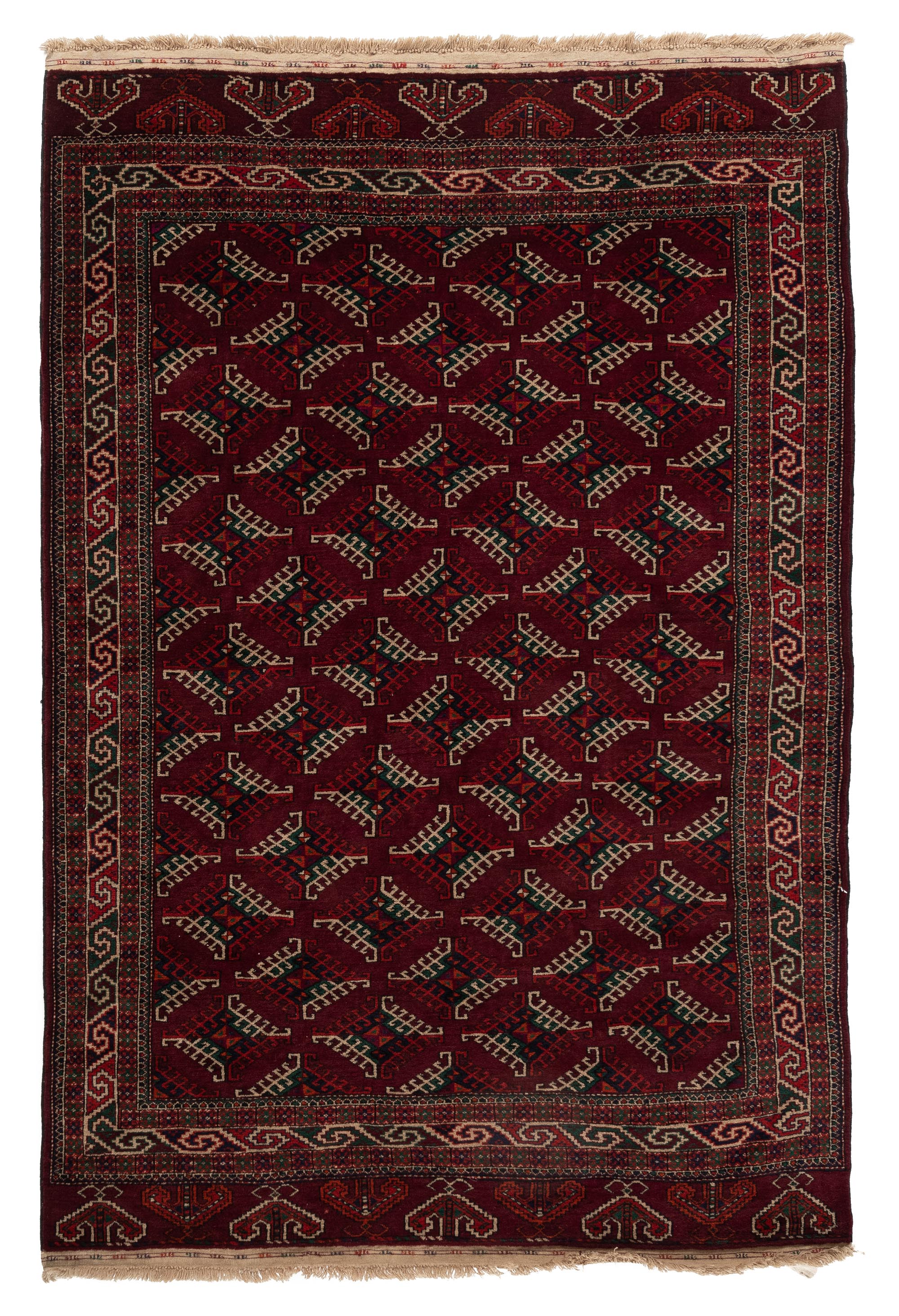 New Yomud Turkman Rug <br> 5'4 x 8'2