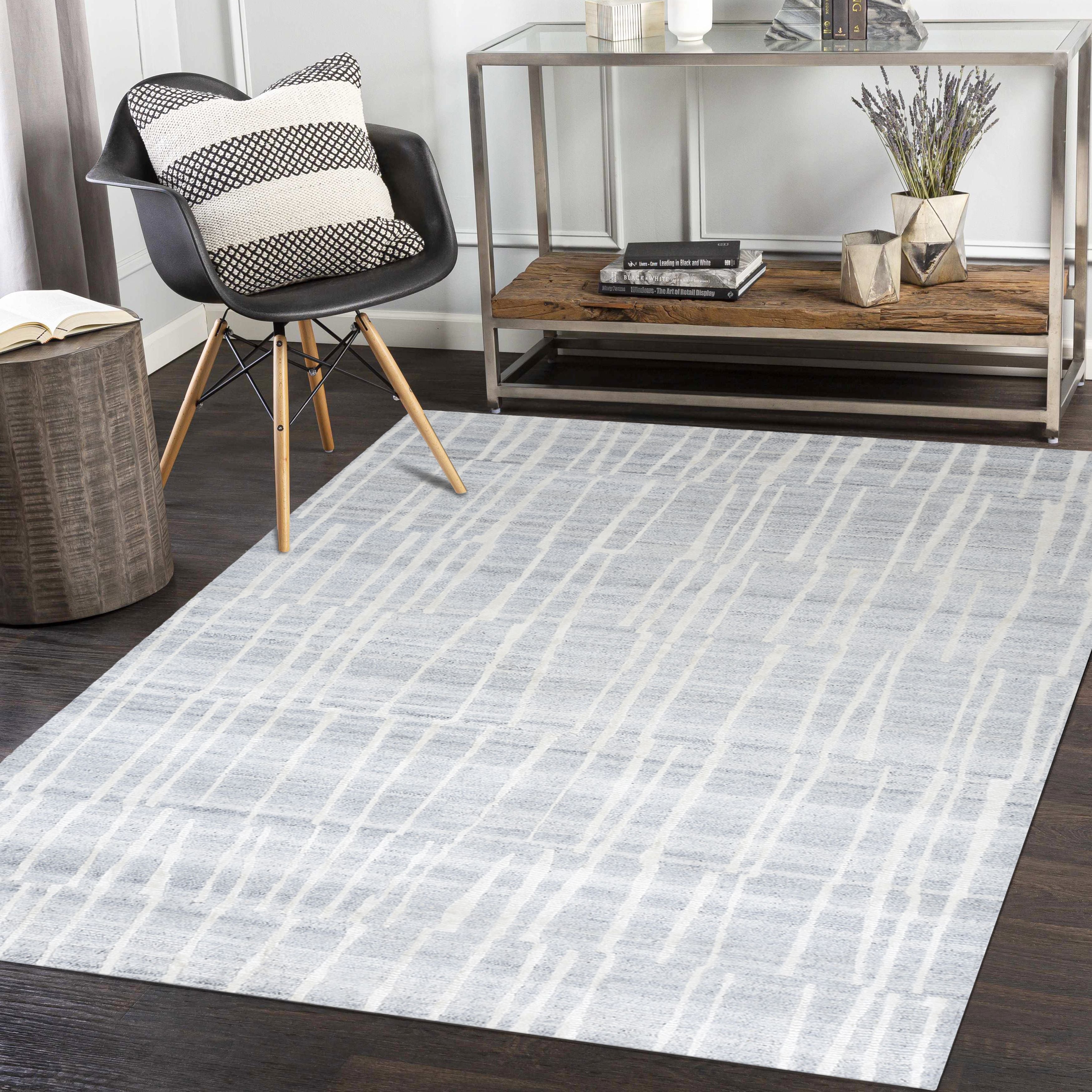 Quimby Hand-Knotted Contemporary Modern Area Rug