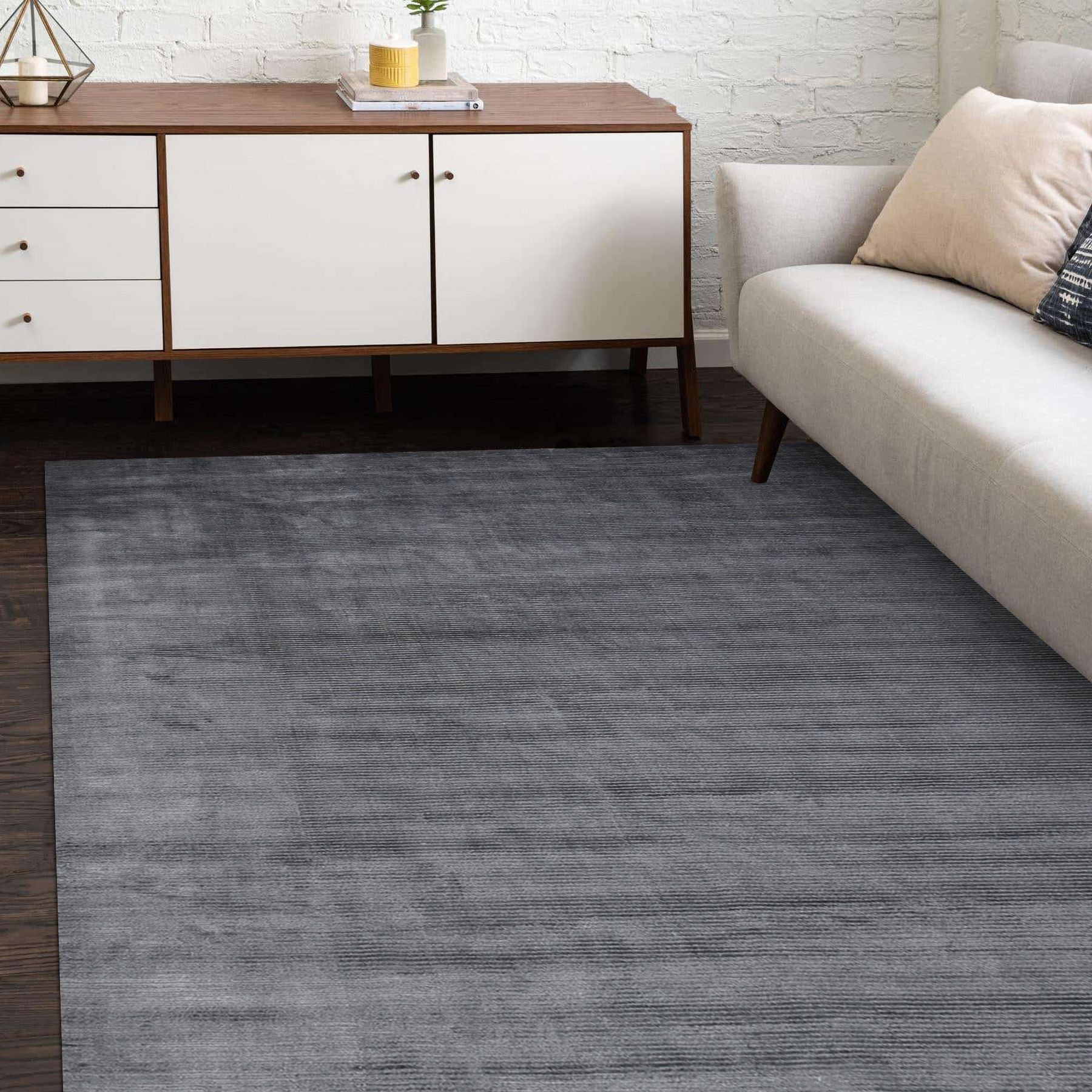 Cordi Hand Loomed Contemporary Solid Area Rug