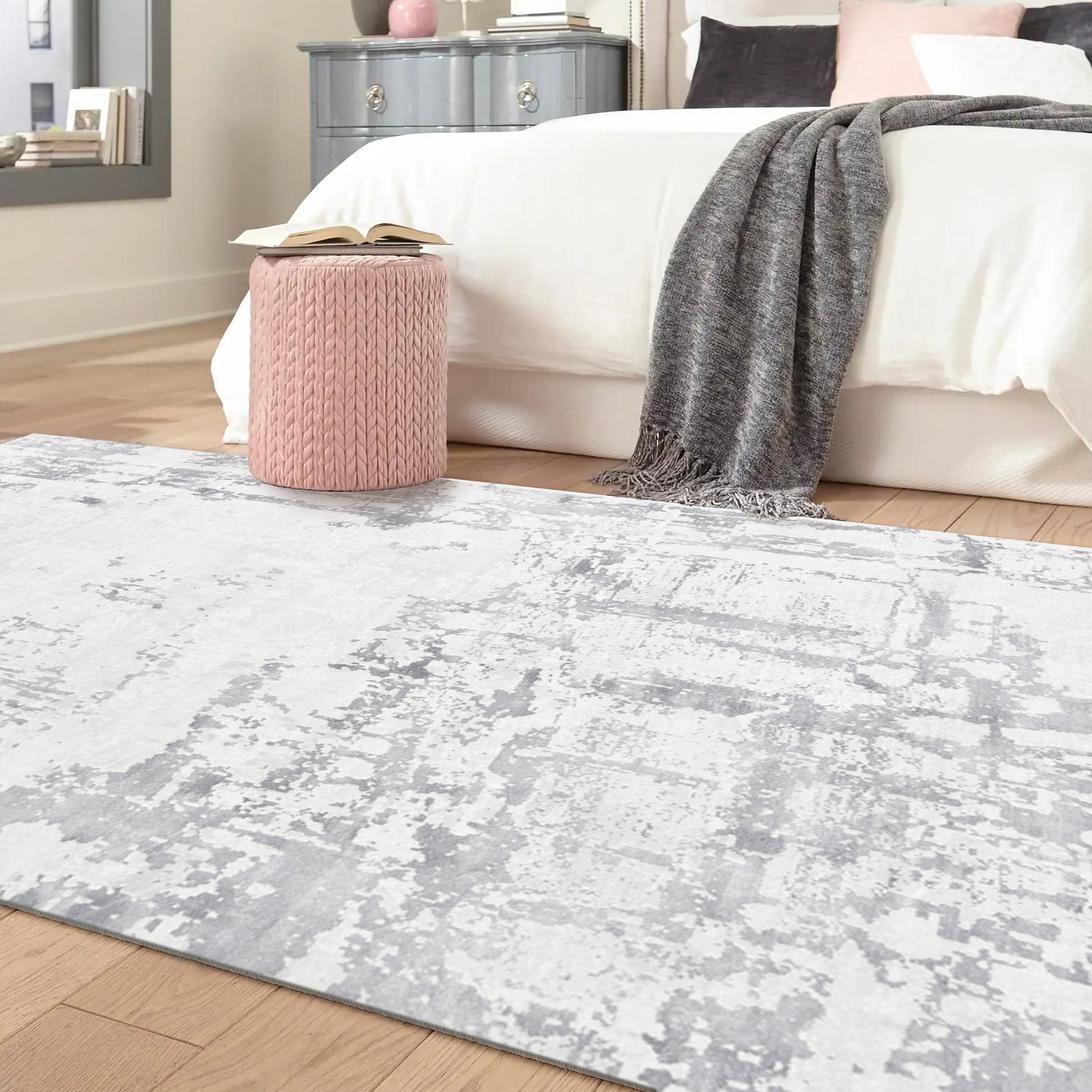 Blush Hand Loomed Contemporary Abstract Area Rug