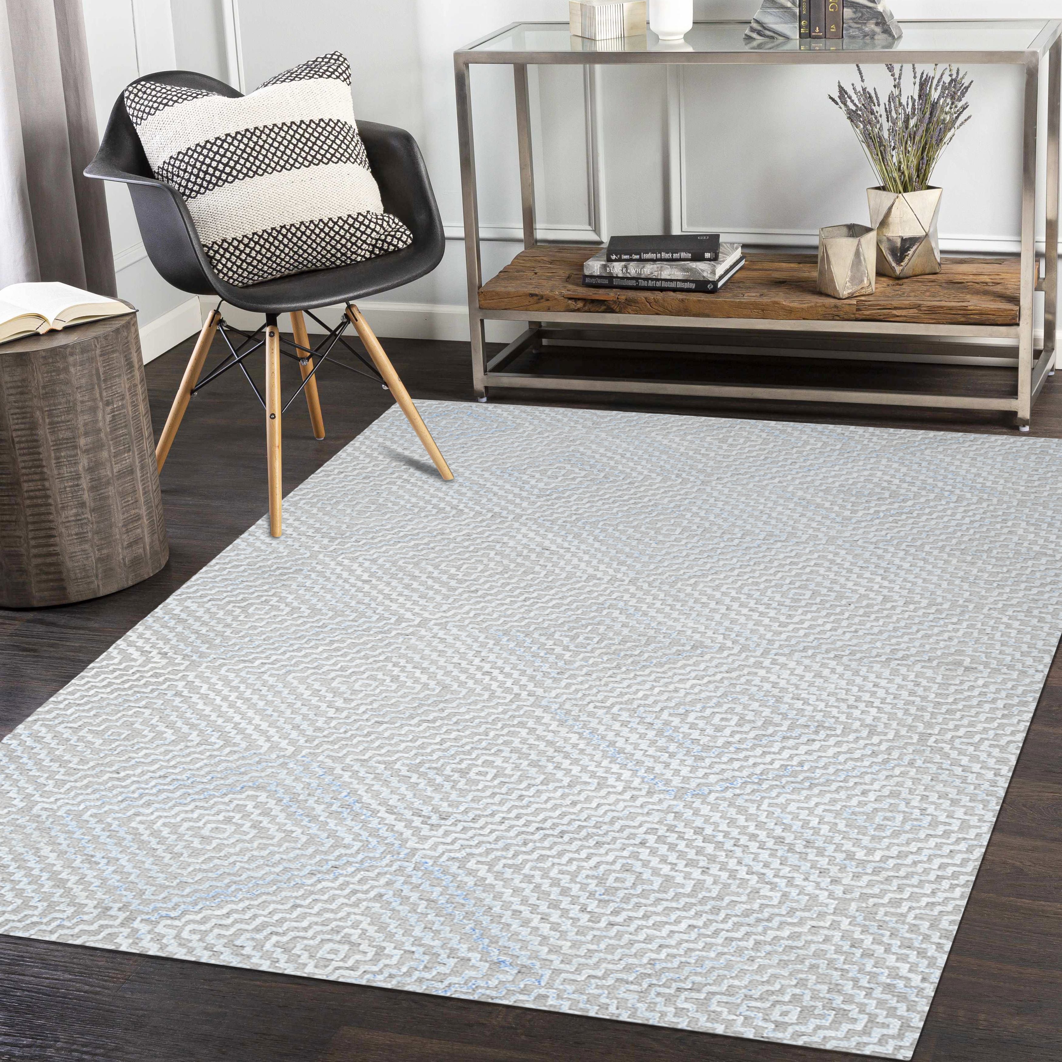 Linda Hand Loomed Contemporary Modern Area Rug