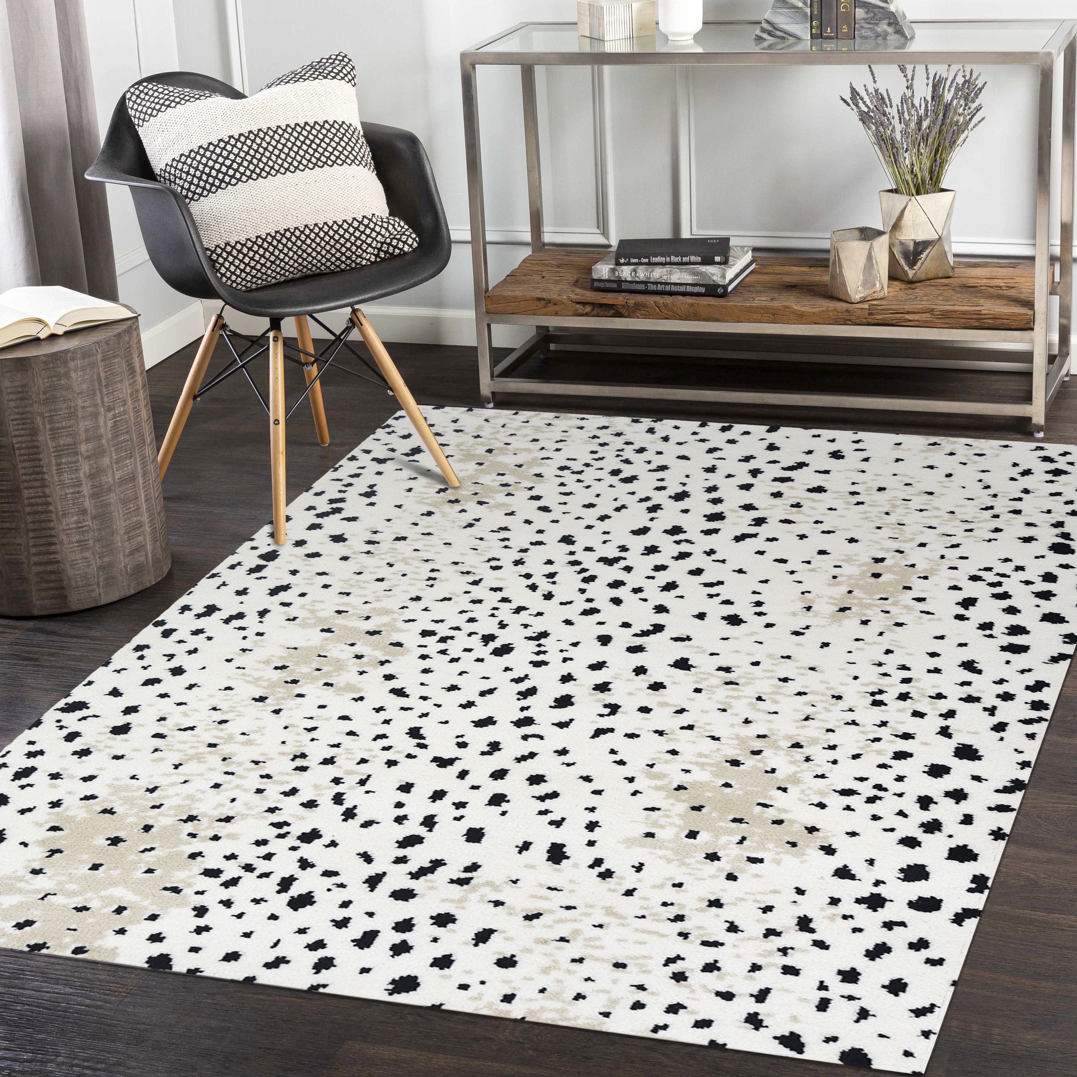 Louis Hand Knotted Contemporary Modern Black Area Rug