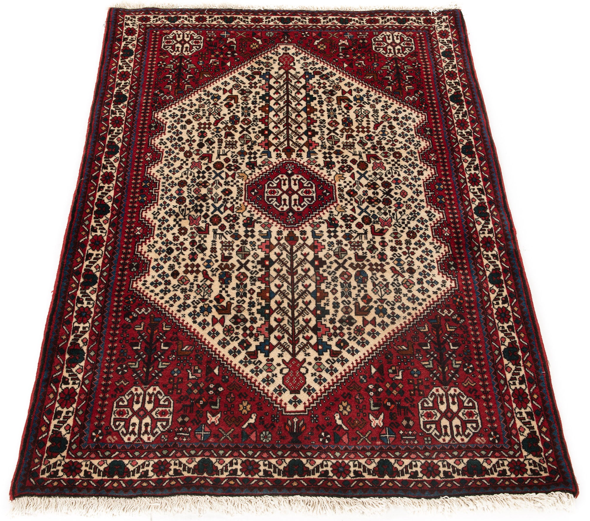 Semi-Antique Persian Abadeh Rug <br> 3'5 x 4'11