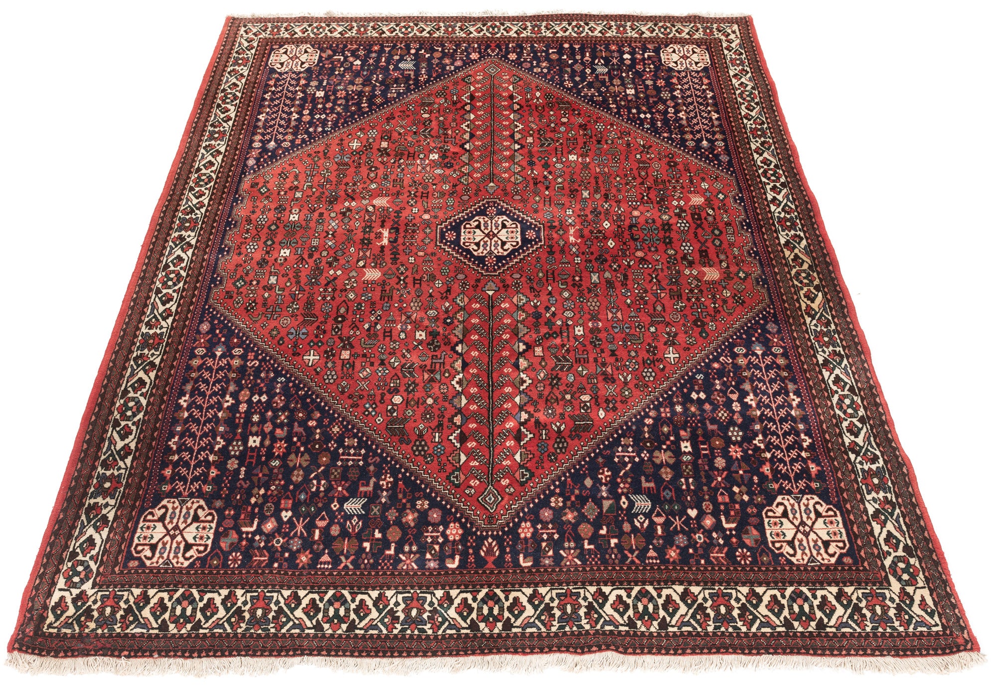 Semi-Antique Persian Abadei Rug <br> 6'8 x 9'7