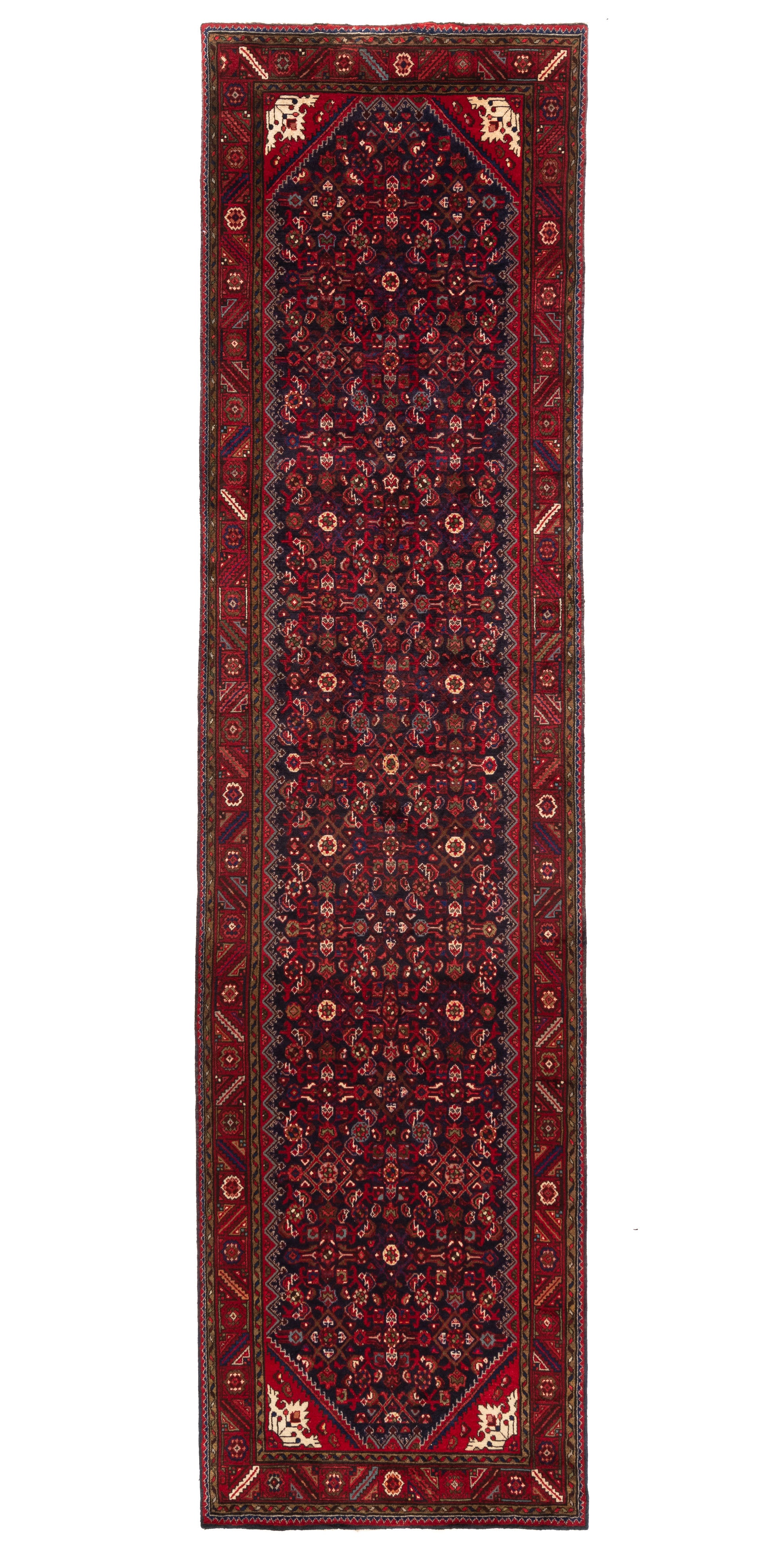 Semi-Antique Persian Hamadan Rug <br> 3'7 x 14'0