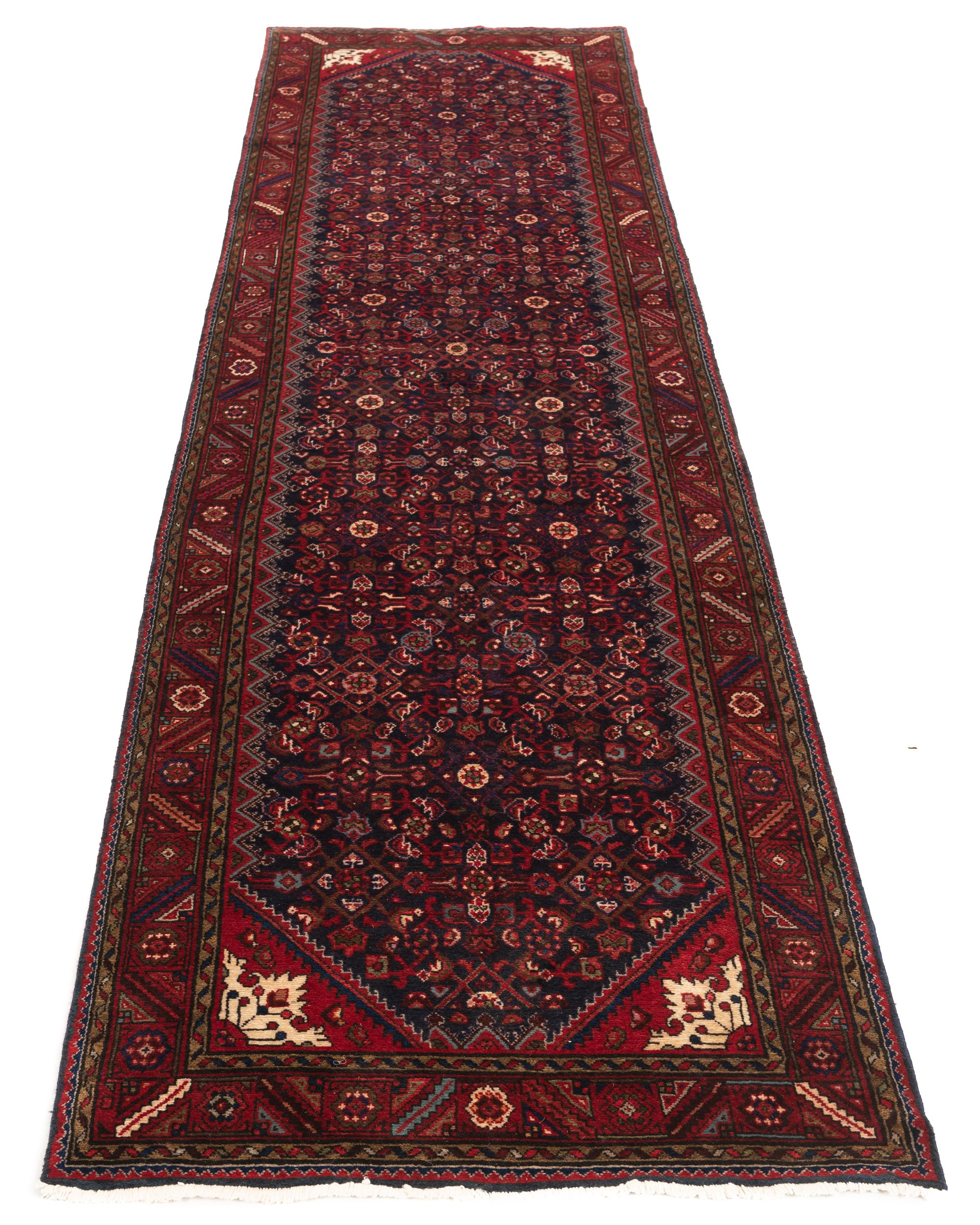 Semi-Antique Persian Hamadan Rug <br> 3'7 x 14'0