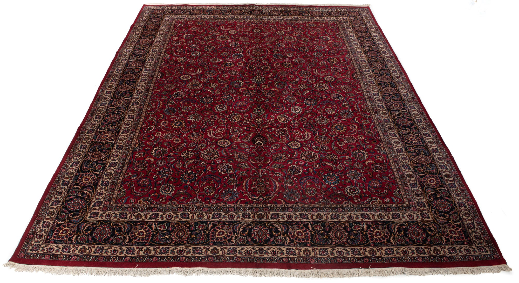 Semi-Antique Persian Meshad Rug <br> 9'11 x 12'8