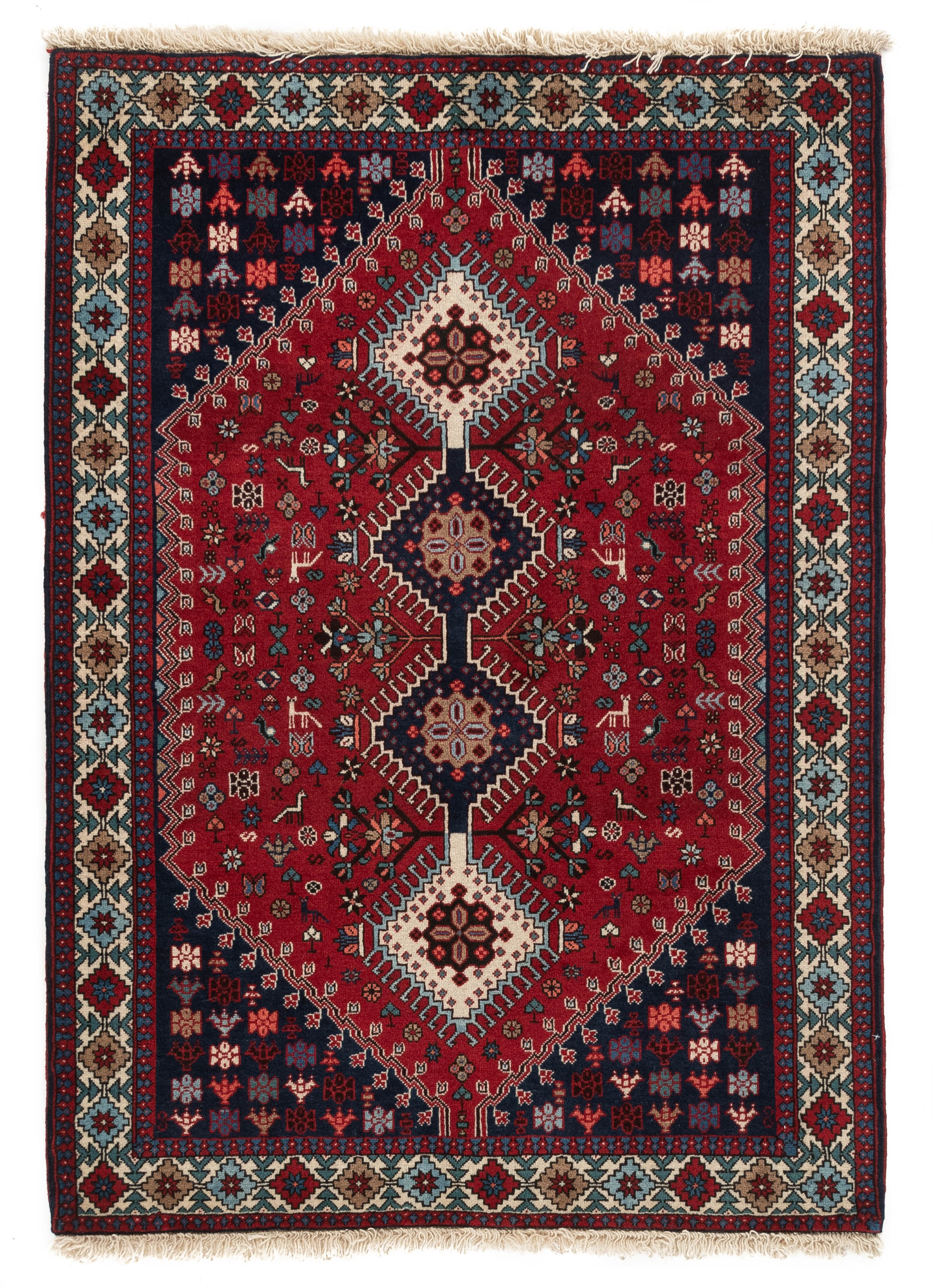 Semi-Antique Persian Yalameh Rug <br> 3'5 x 4'10