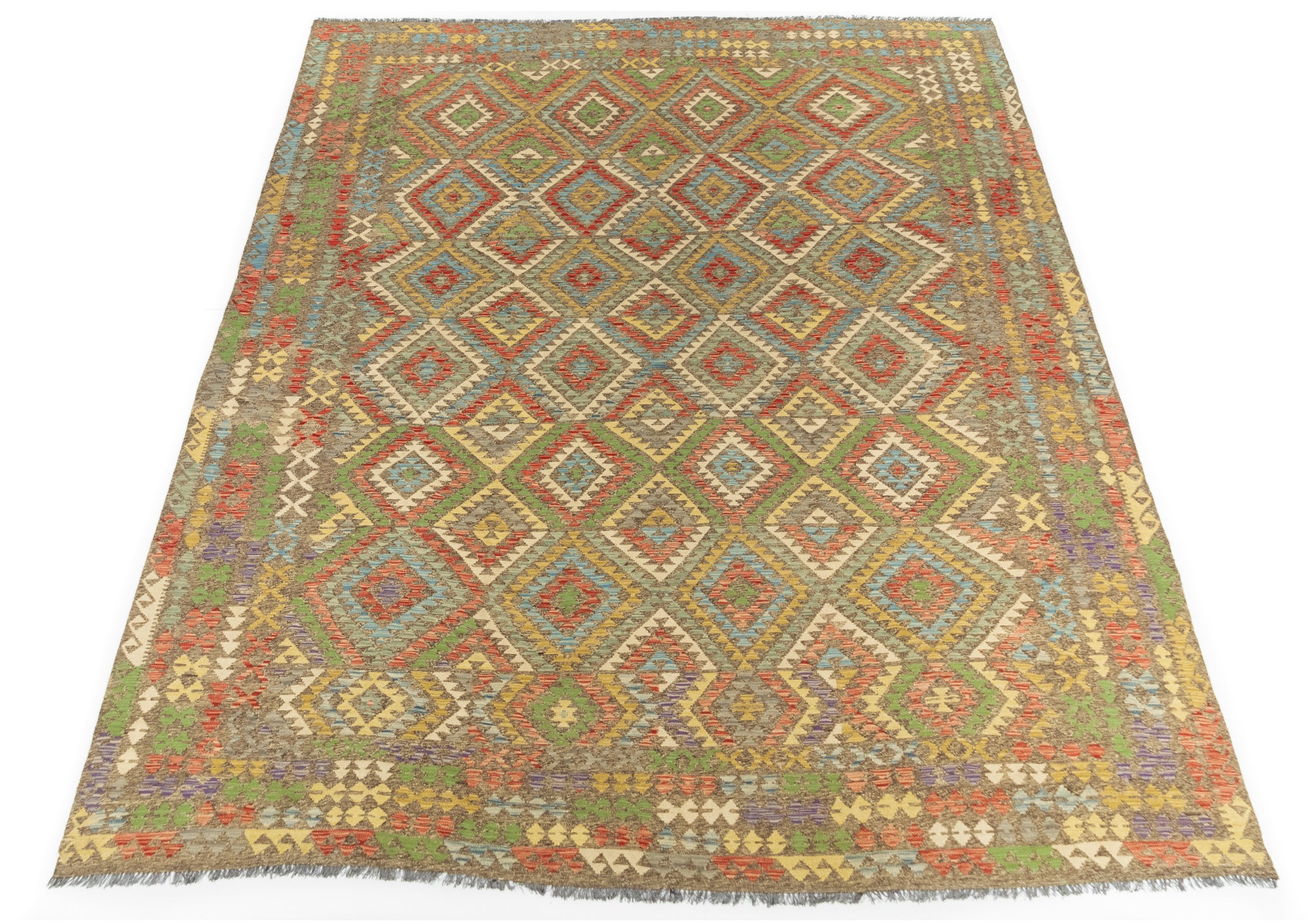 Semi-Antique Turkish Kilim <br> 10'0 × 13'6