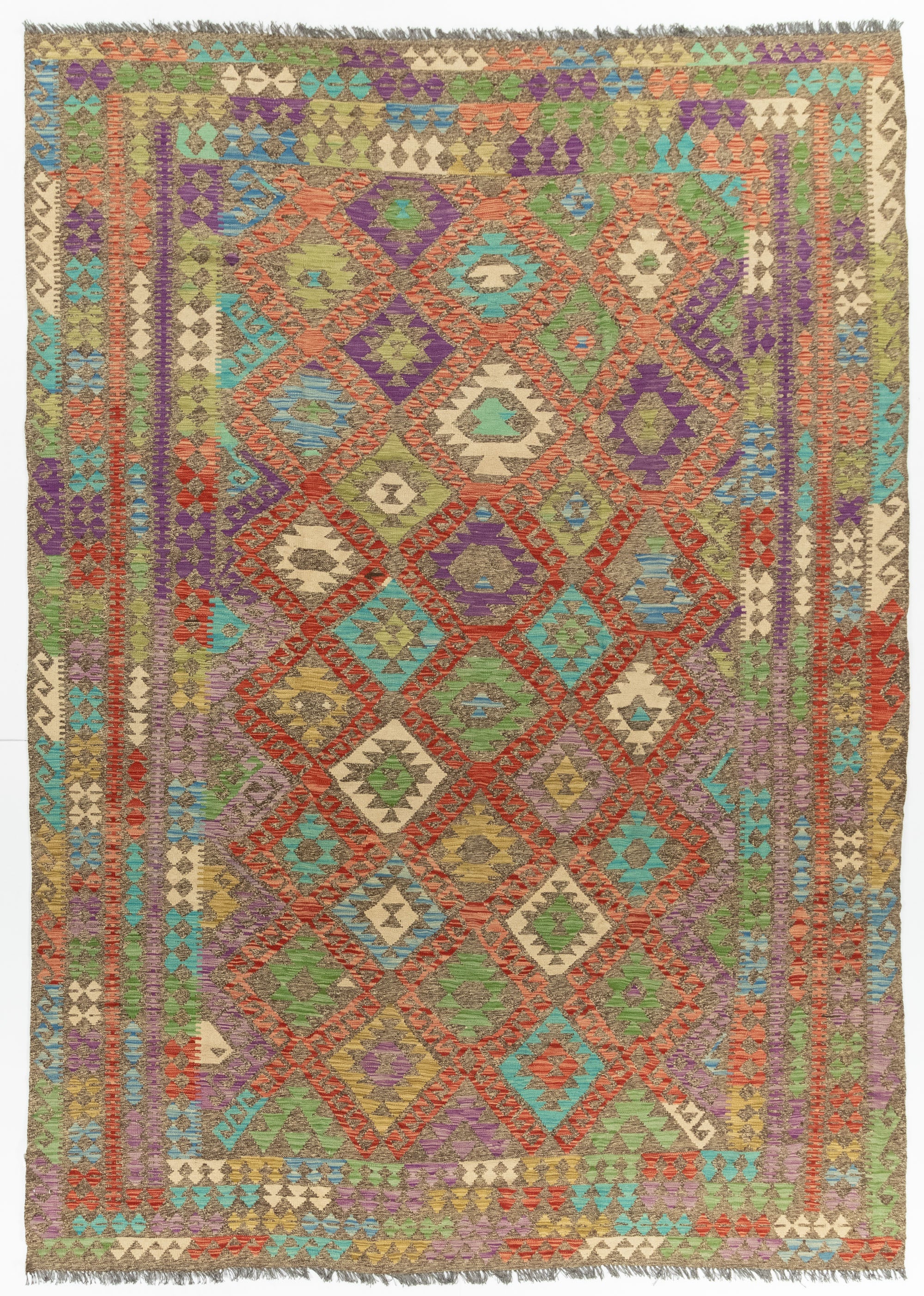 Semi-Antique Turkish Kilim <br> 8'4 x 11'9