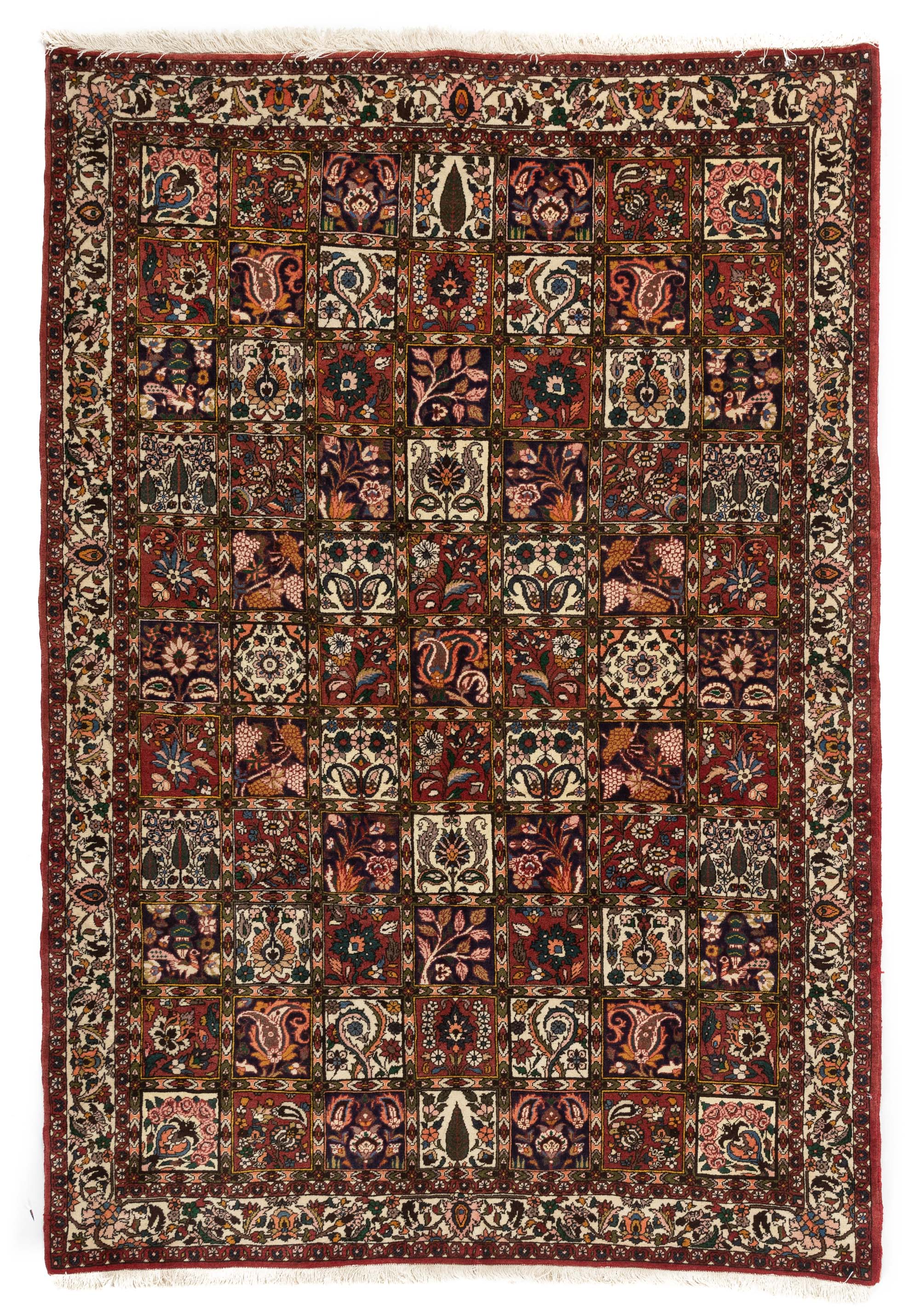 New Semi-antique Afghan Bactiari Rug <br> 4'11 x 7'1